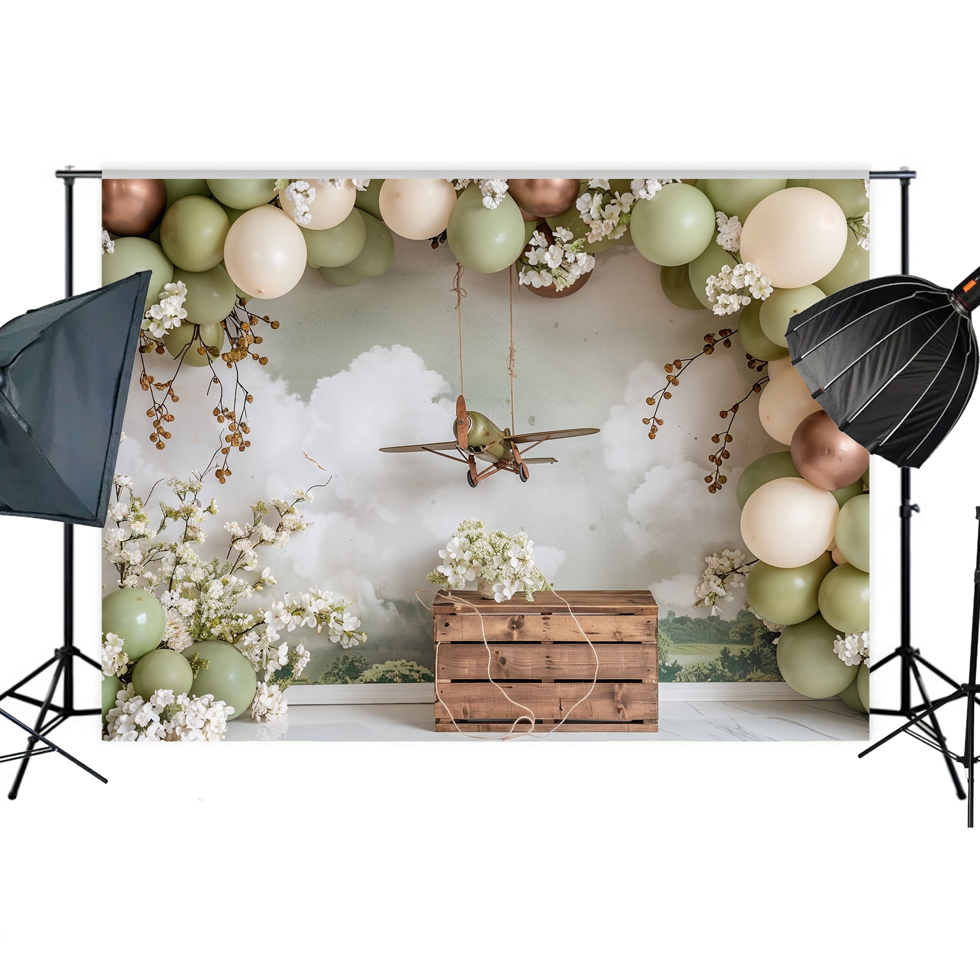 Rustic Aerial Adventure Backdrop