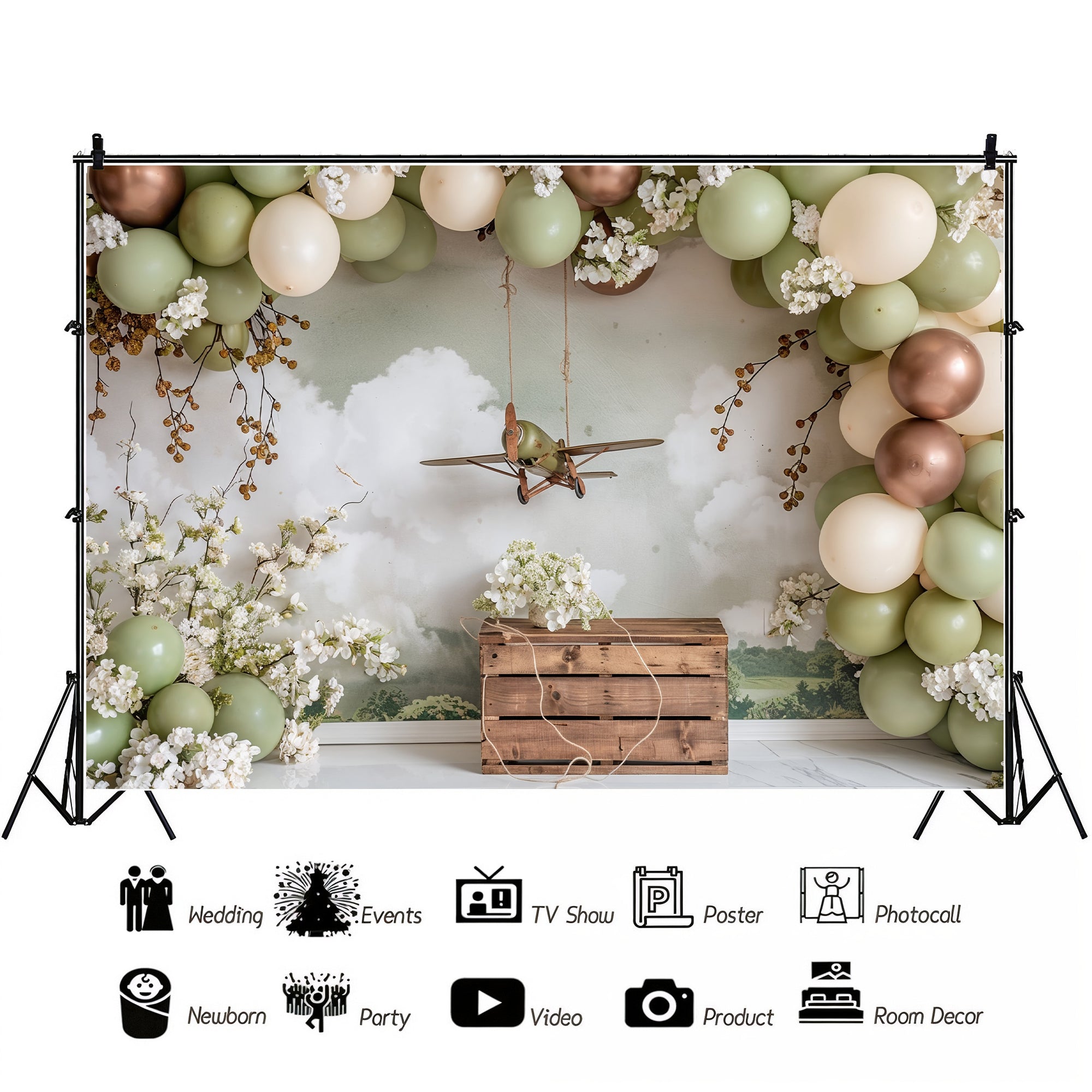 Rustic Aerial Adventure Backdrop