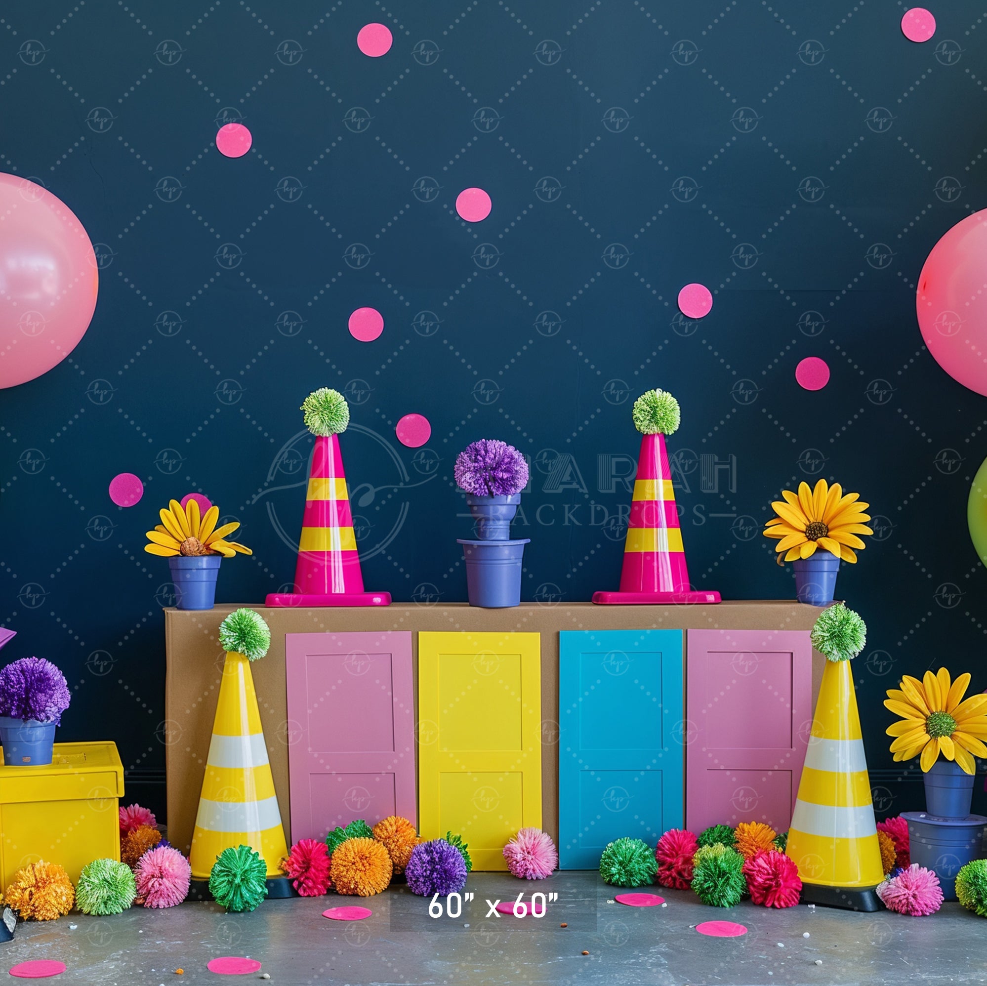 Colorful Party Time Backdrop