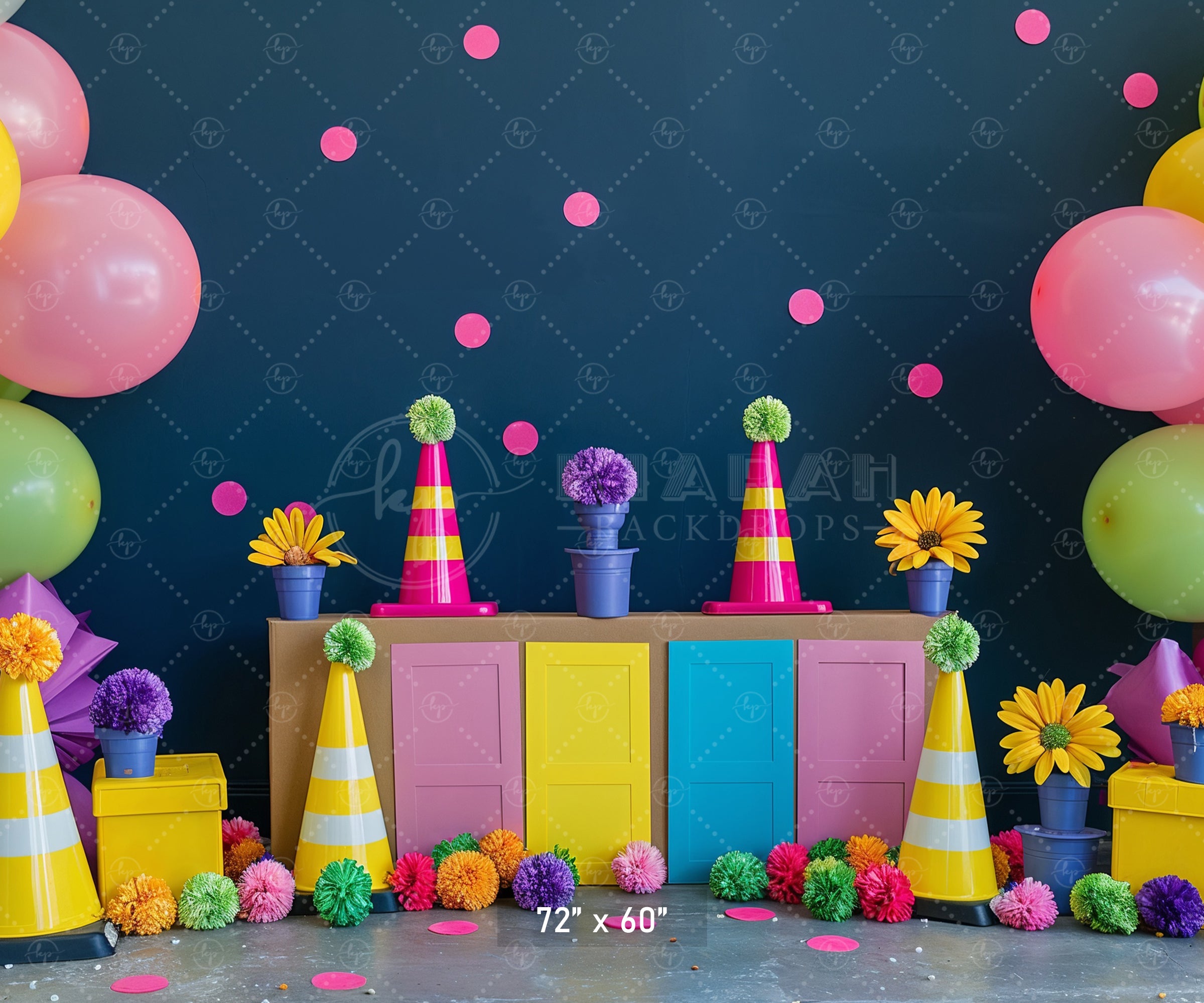 Colorful Party Time Backdrop