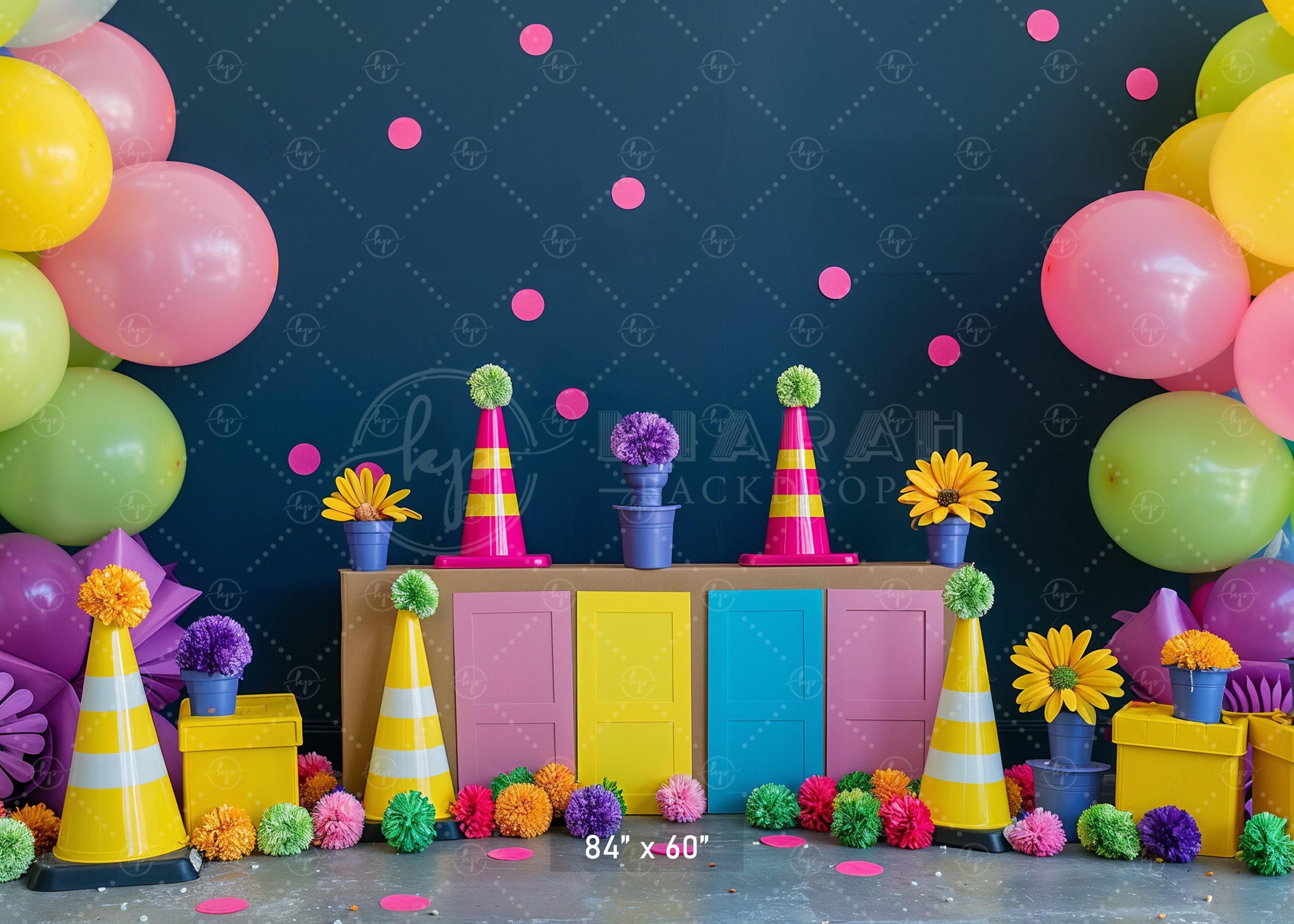 Colorful Party Time Backdrop
