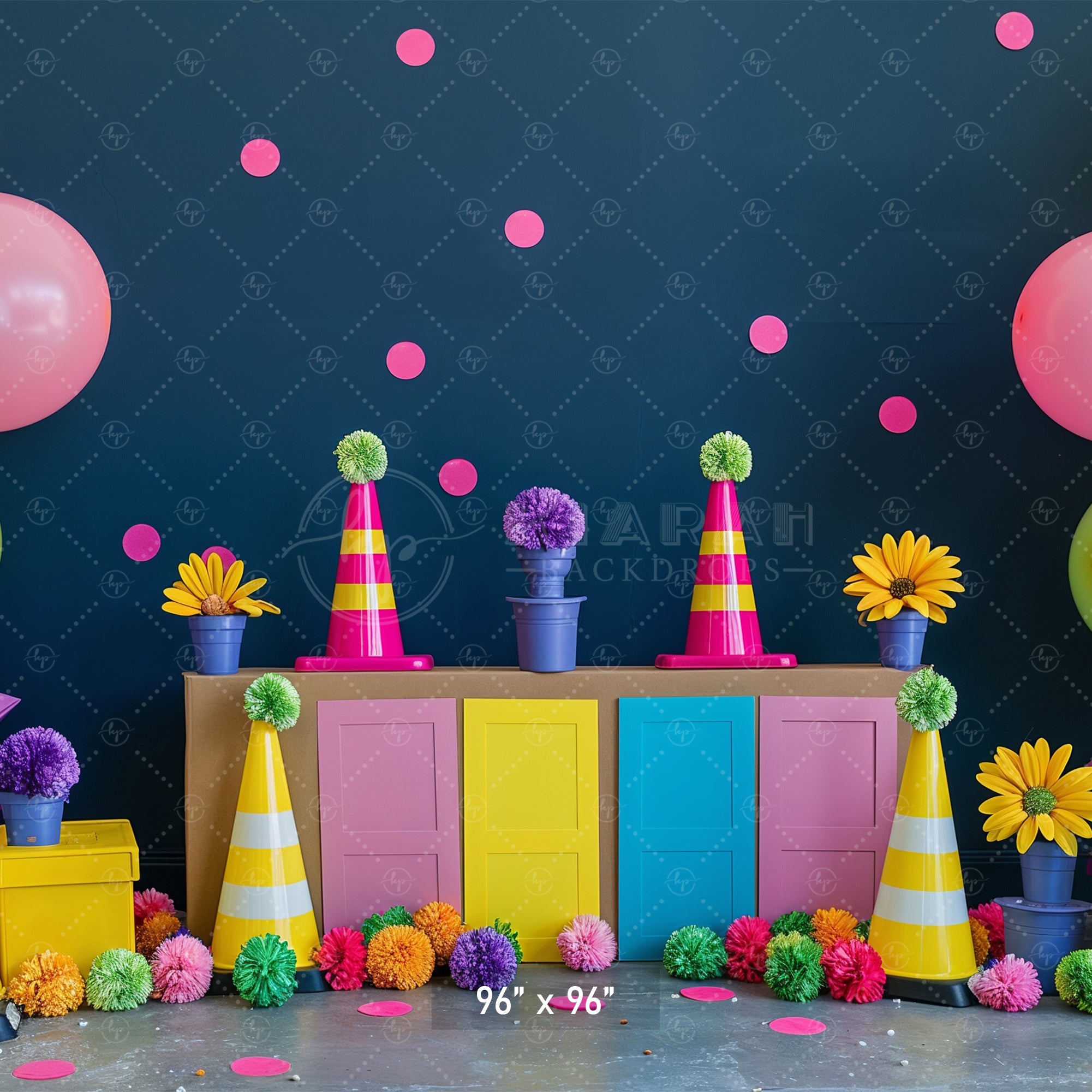 Colorful Party Time Backdrop
