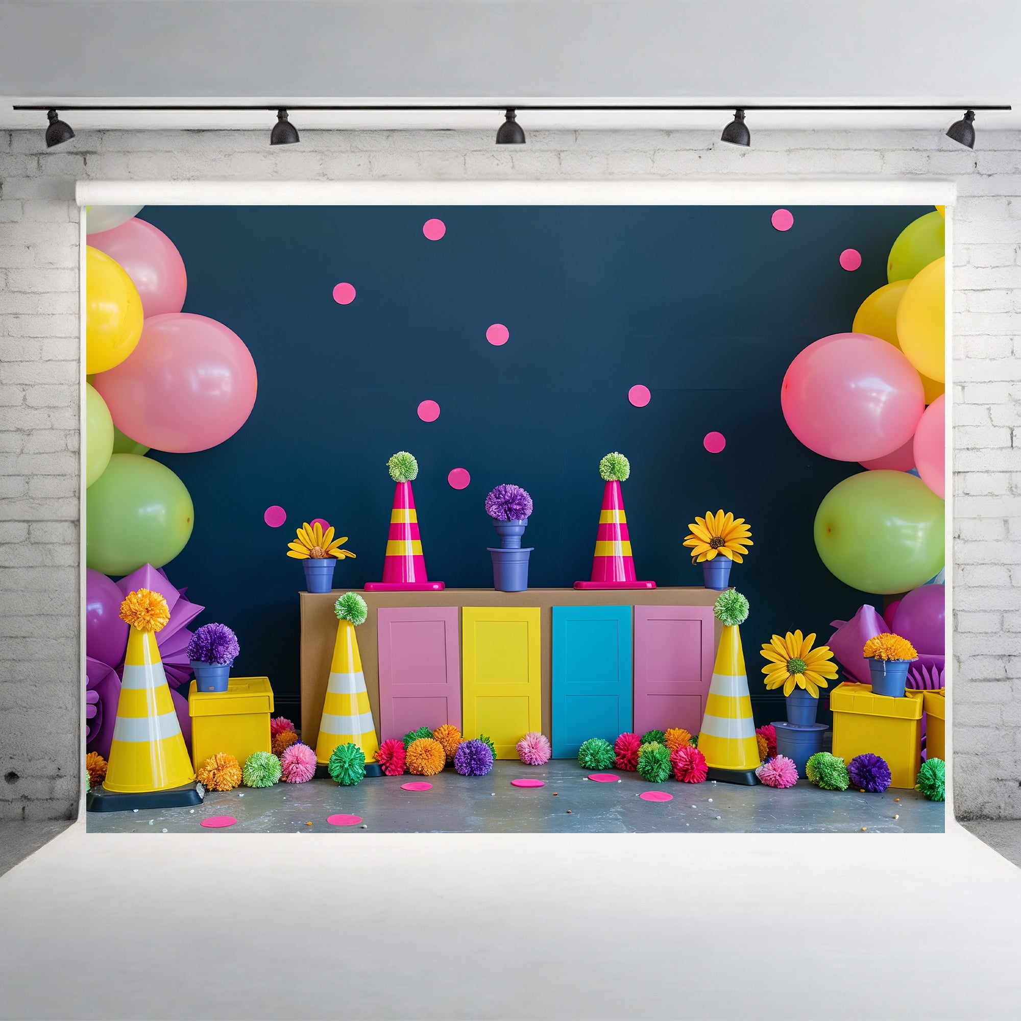 Colorful Party Time Backdrop