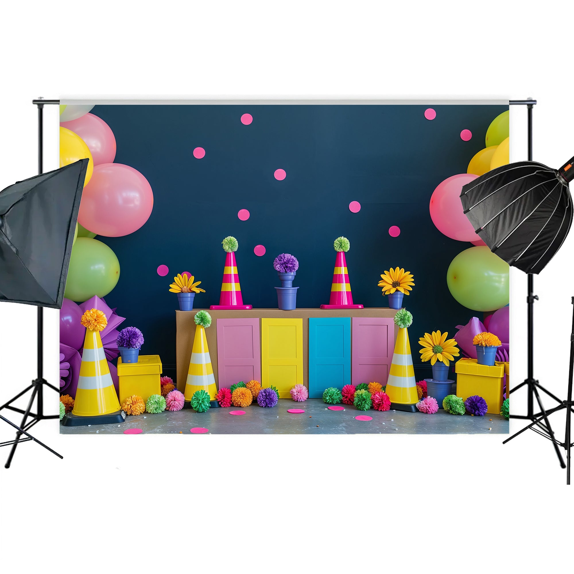 Colorful Party Time Backdrop