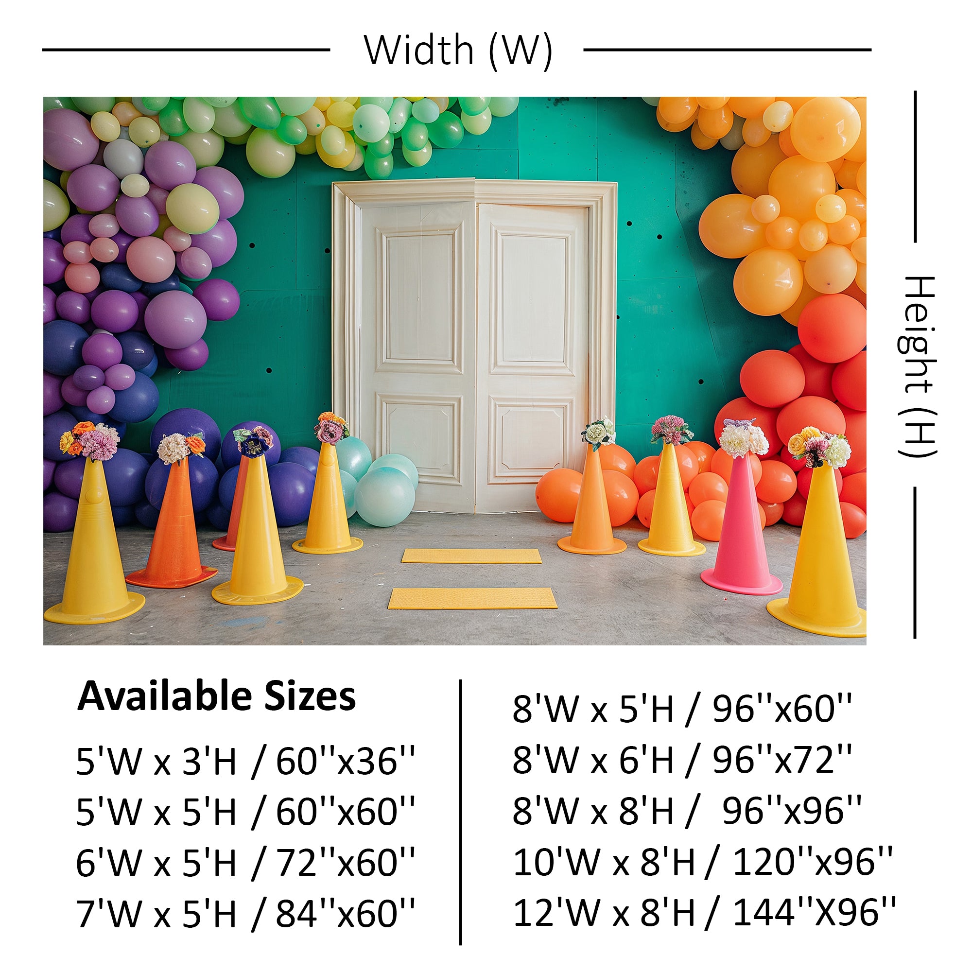 Vibrant Doorway Celebration Backdrop