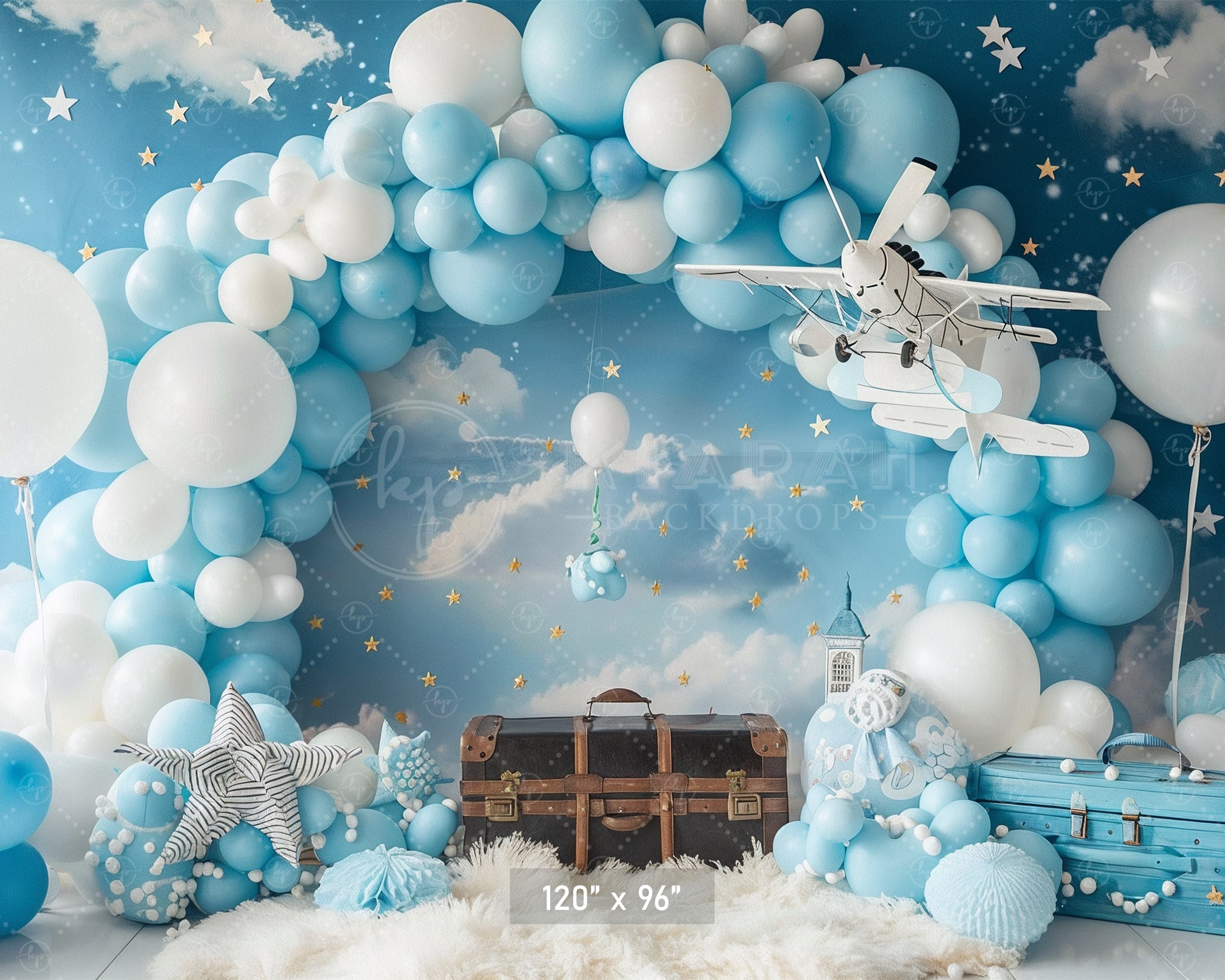 Sky Adventure Balloon Backdrop