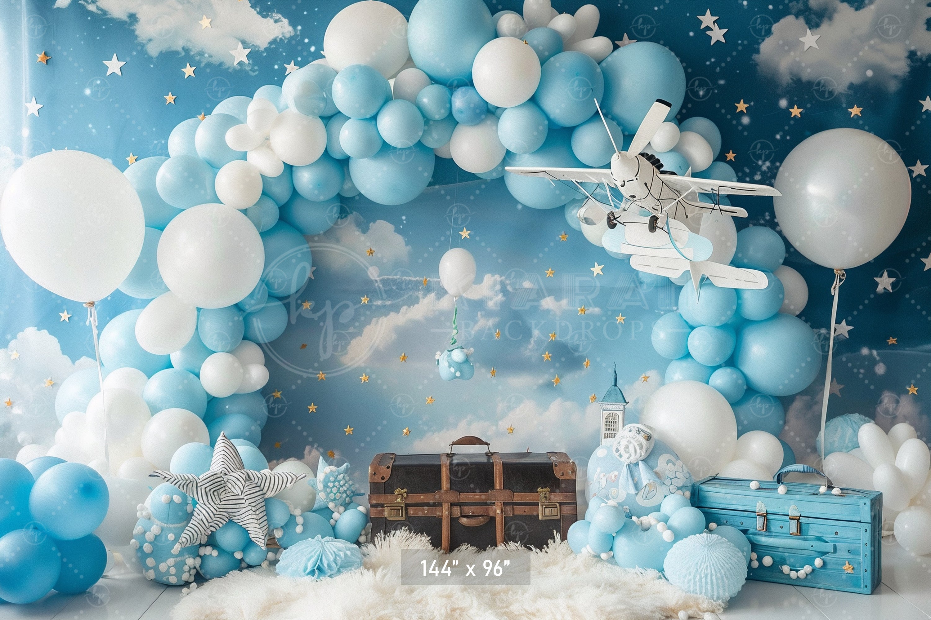 Sky Adventure Balloon Backdrop