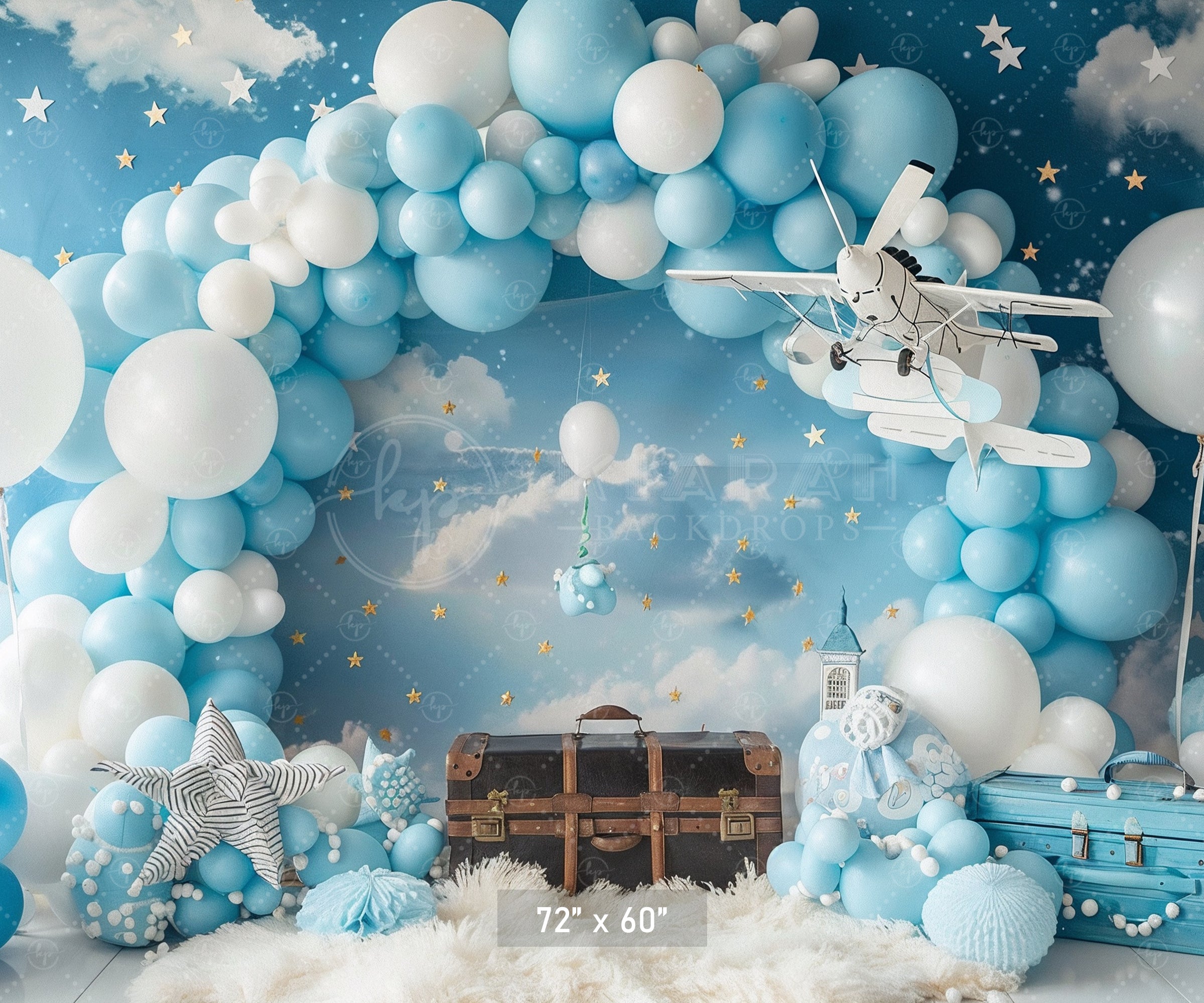 Sky Adventure Balloon Backdrop