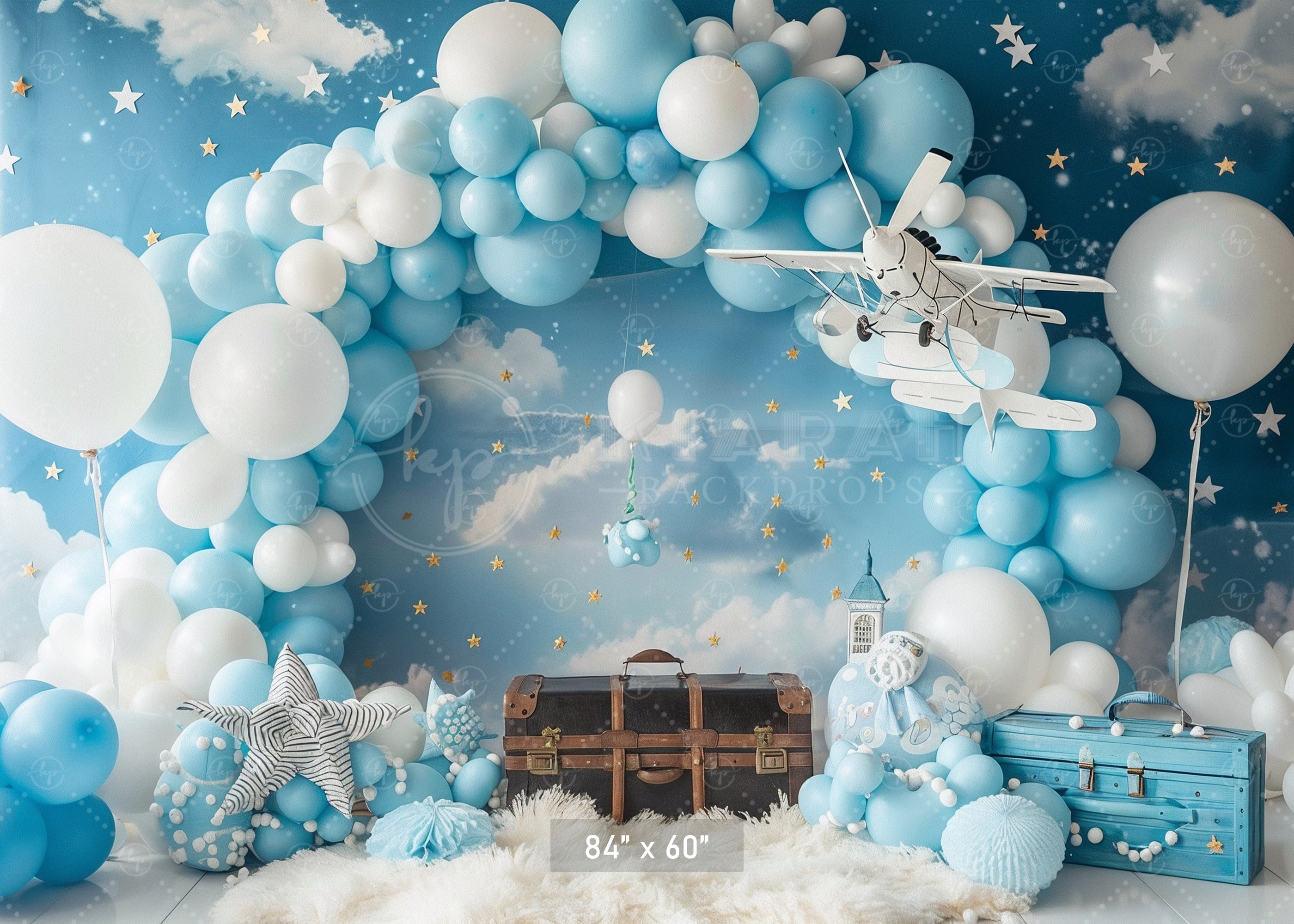 Sky Adventure Balloon Backdrop