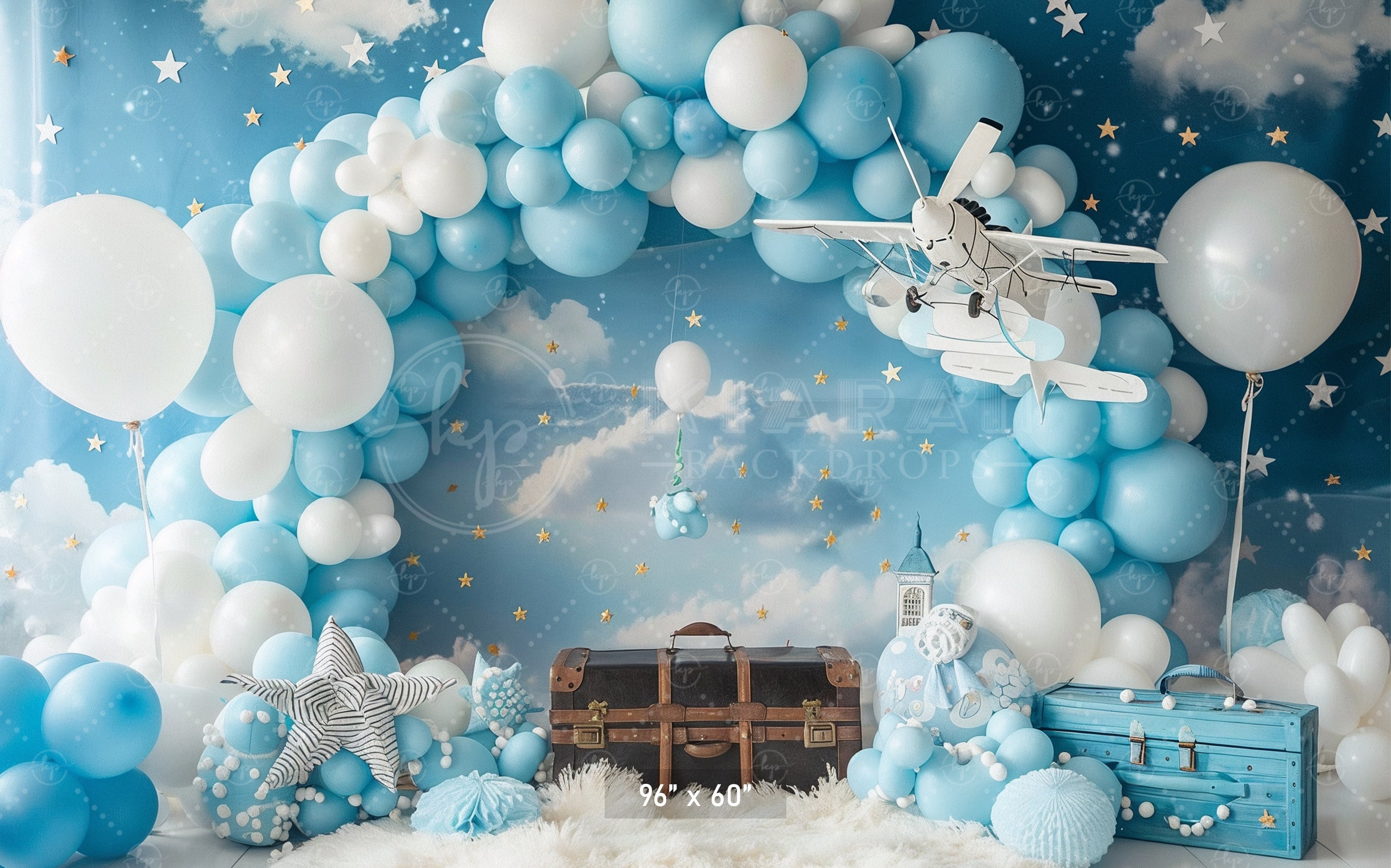 Sky Adventure Balloon Backdrop