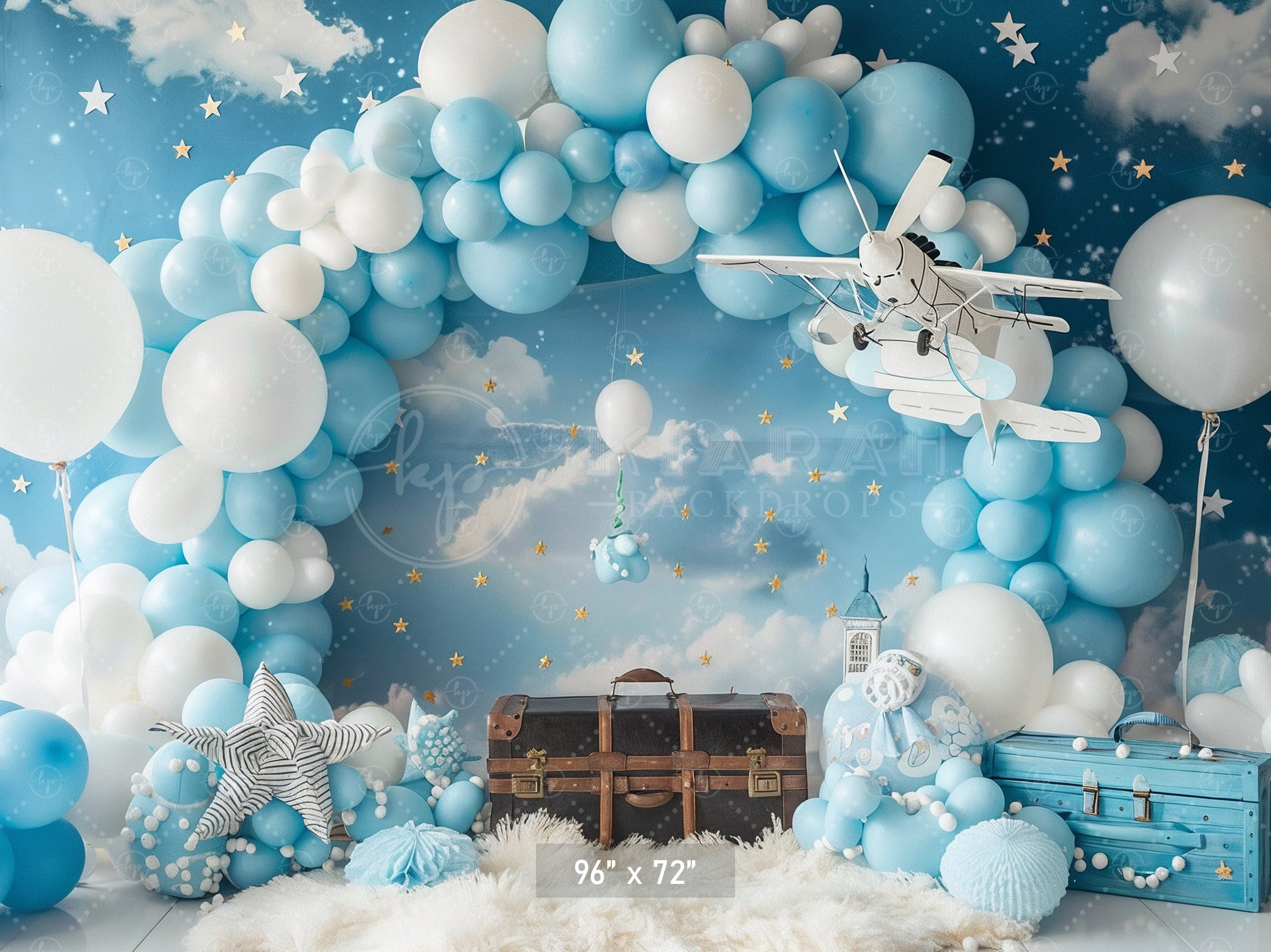 Sky Adventure Balloon Backdrop