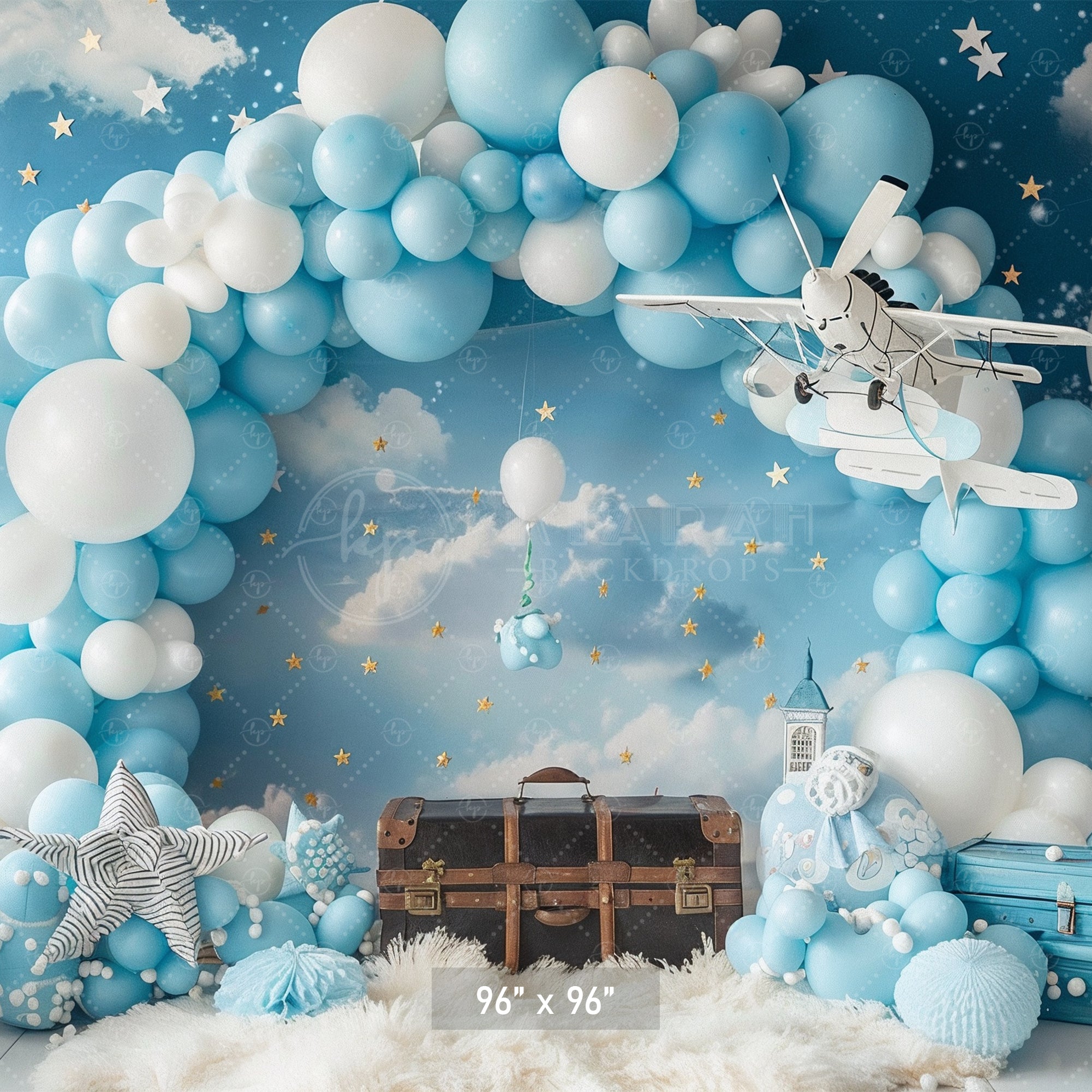 Sky Adventure Balloon Backdrop