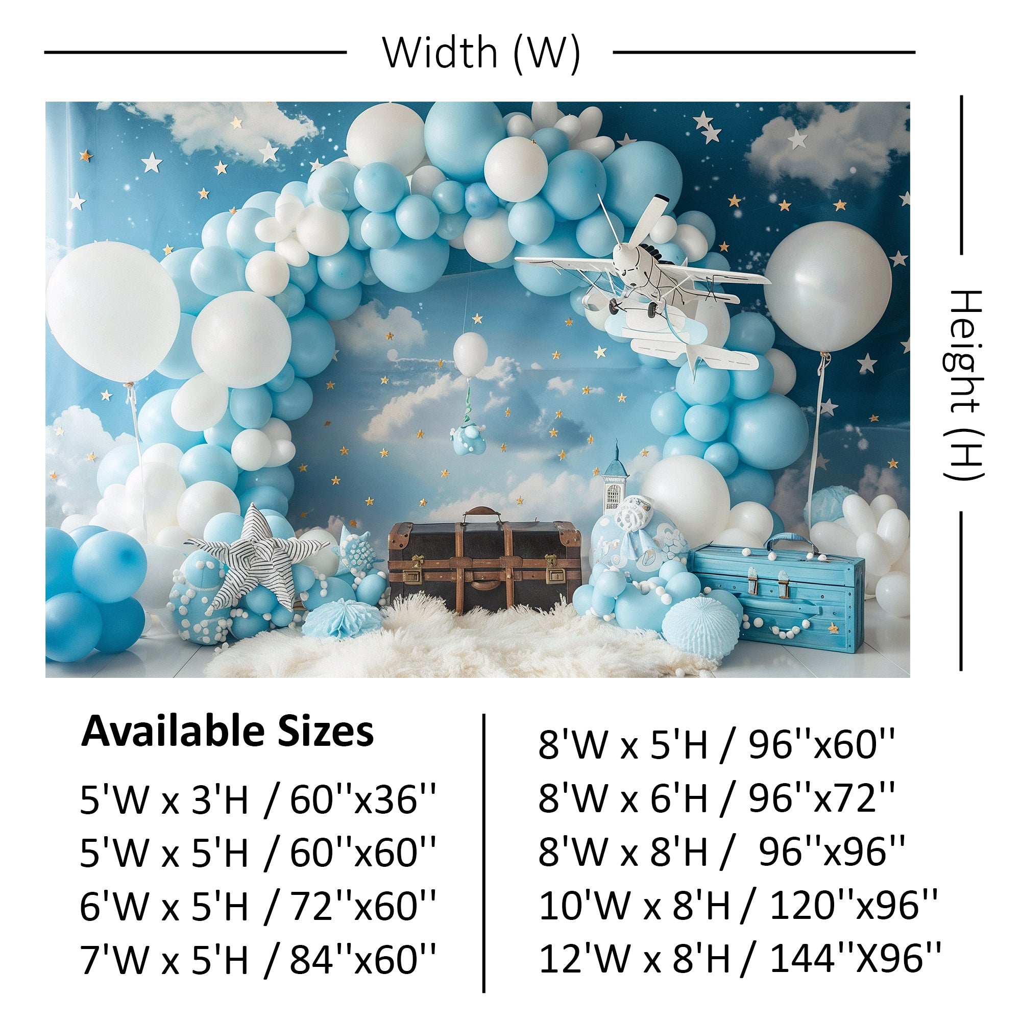 Sky Adventure Balloon Backdrop