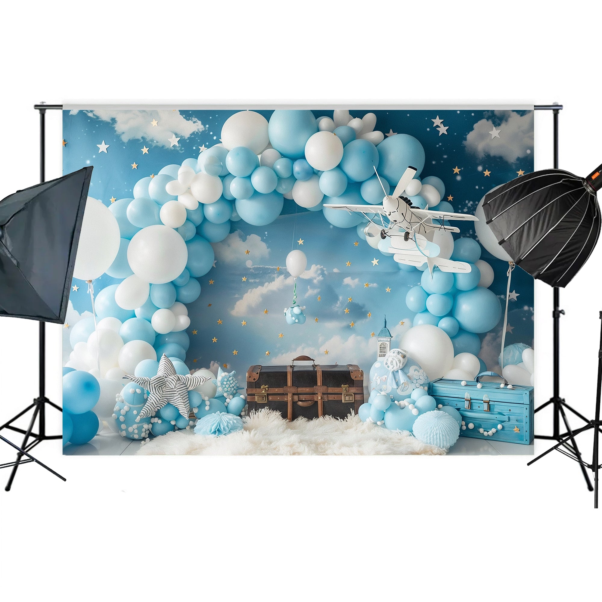 Sky Adventure Balloon Backdrop