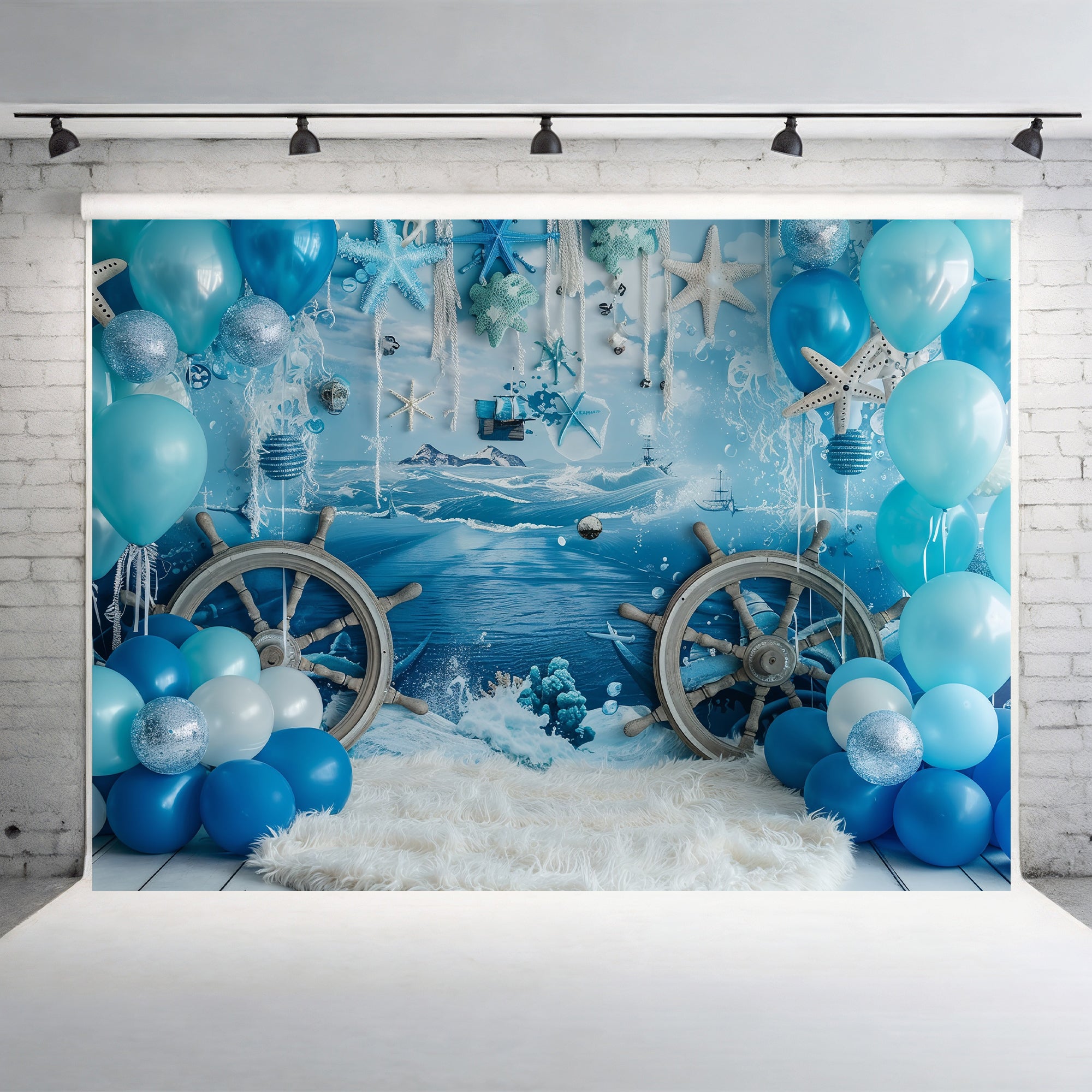 Nautical Ocean Adventure Backdrop