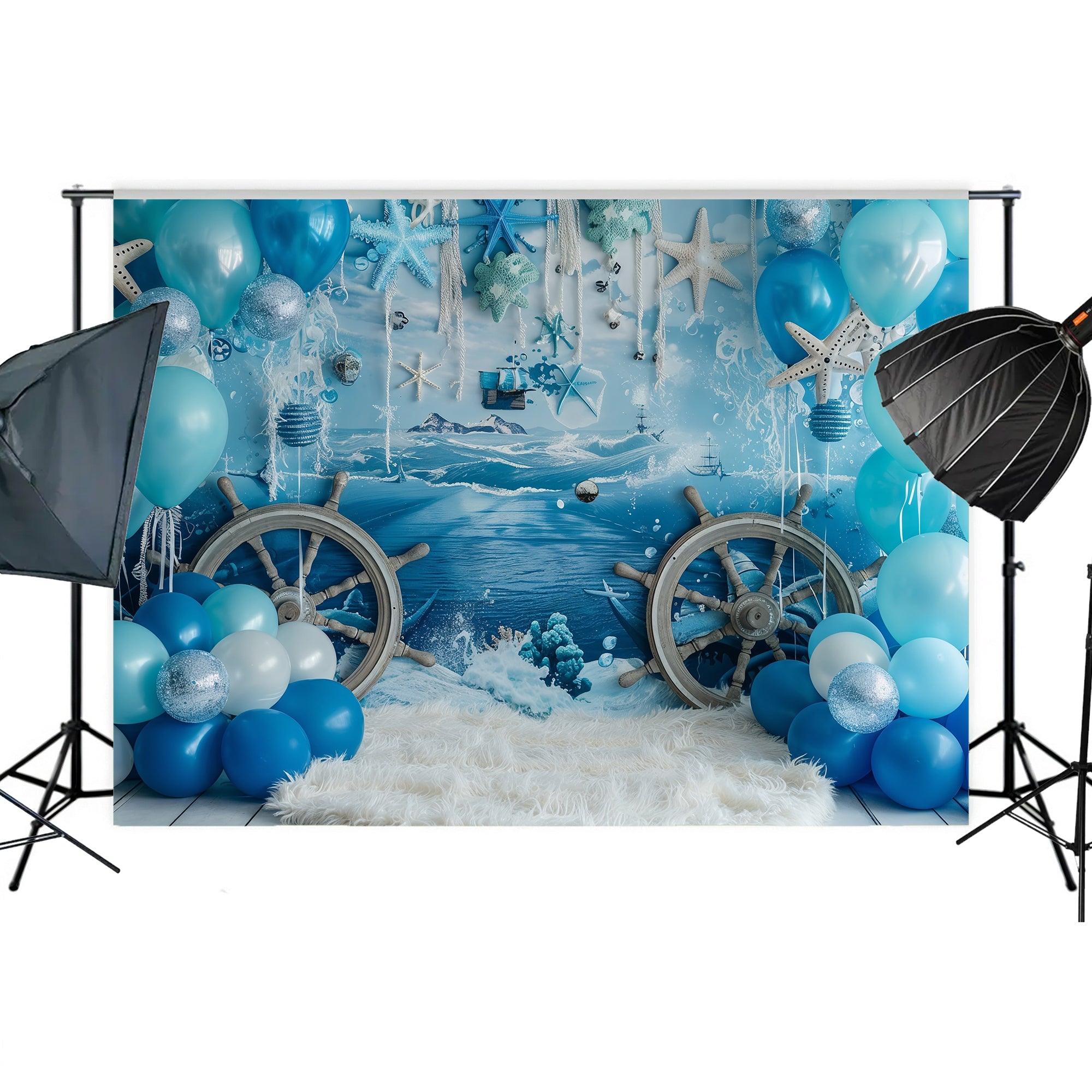 Nautical Ocean Adventure Backdrop