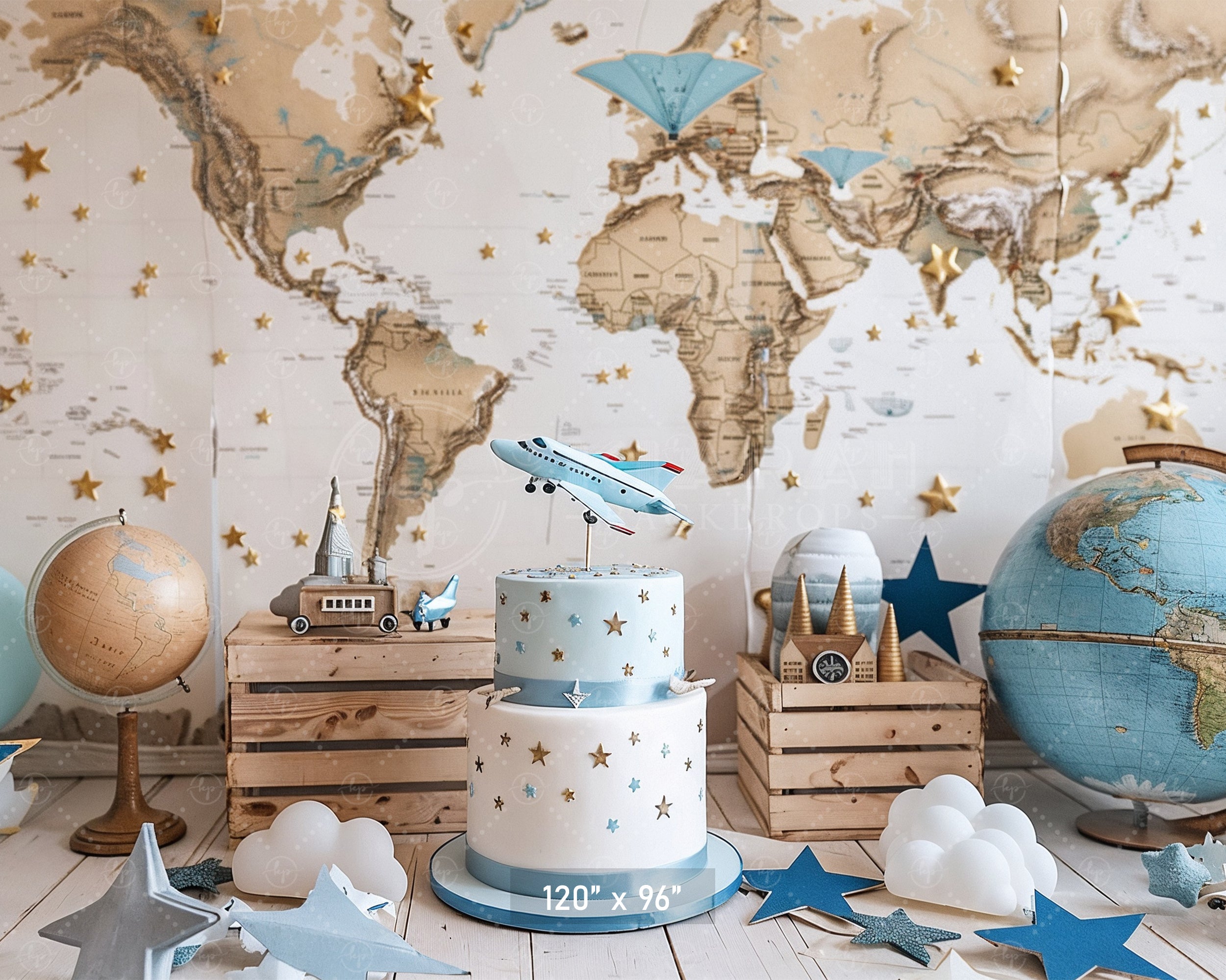 World Travel Adventure Backdrop