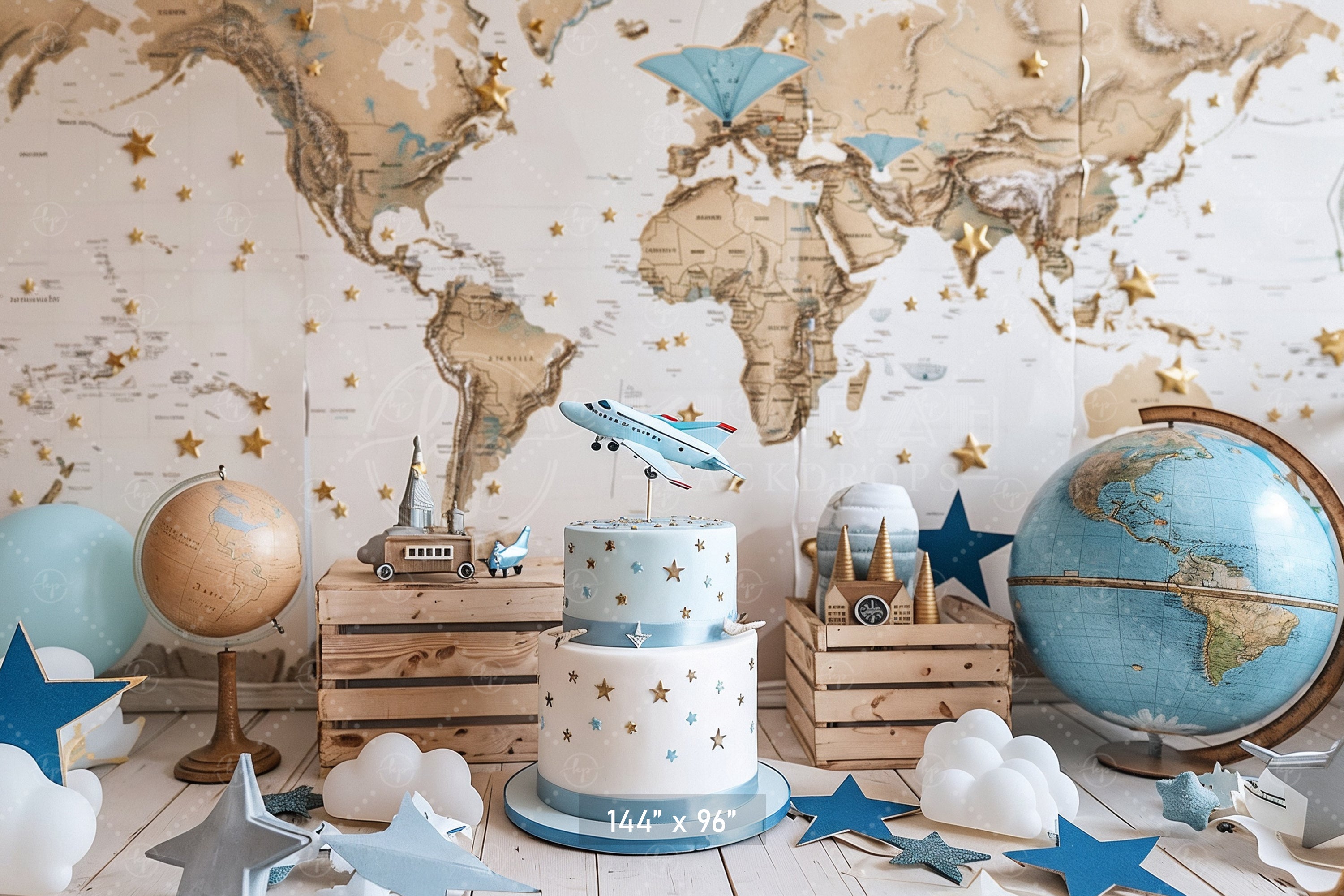 World Travel Adventure Backdrop