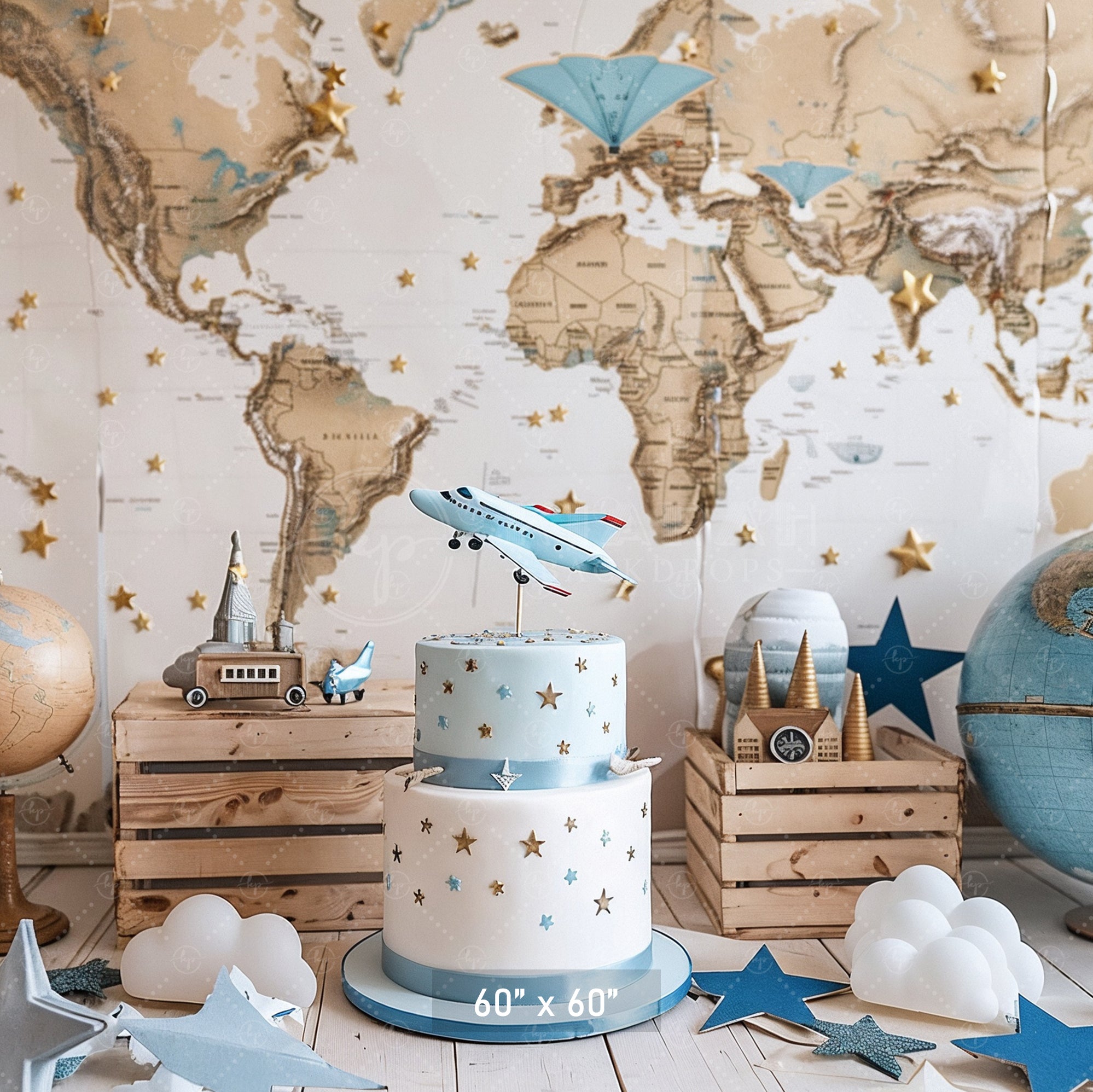 World Travel Adventure Backdrop