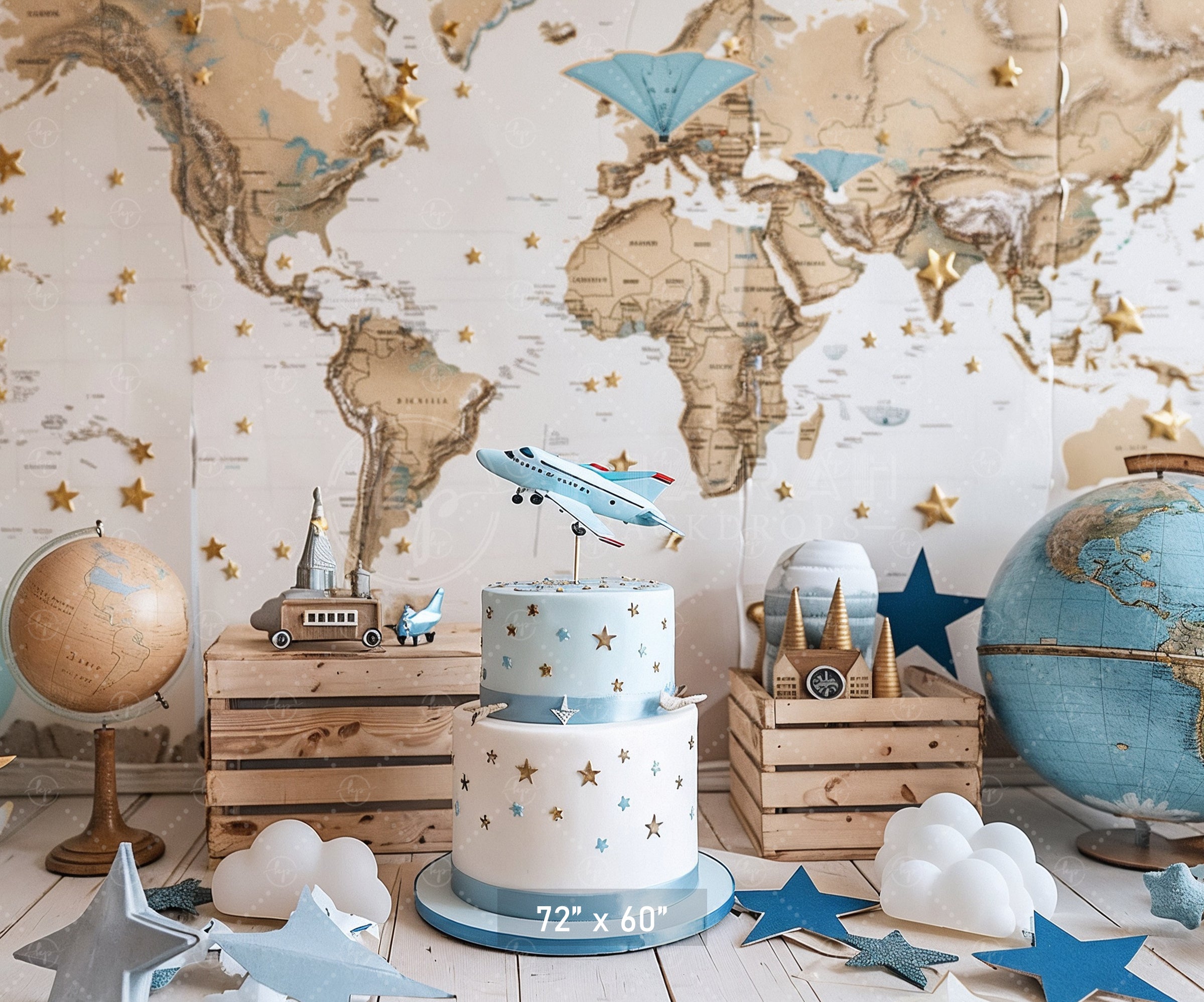 World Travel Adventure Backdrop