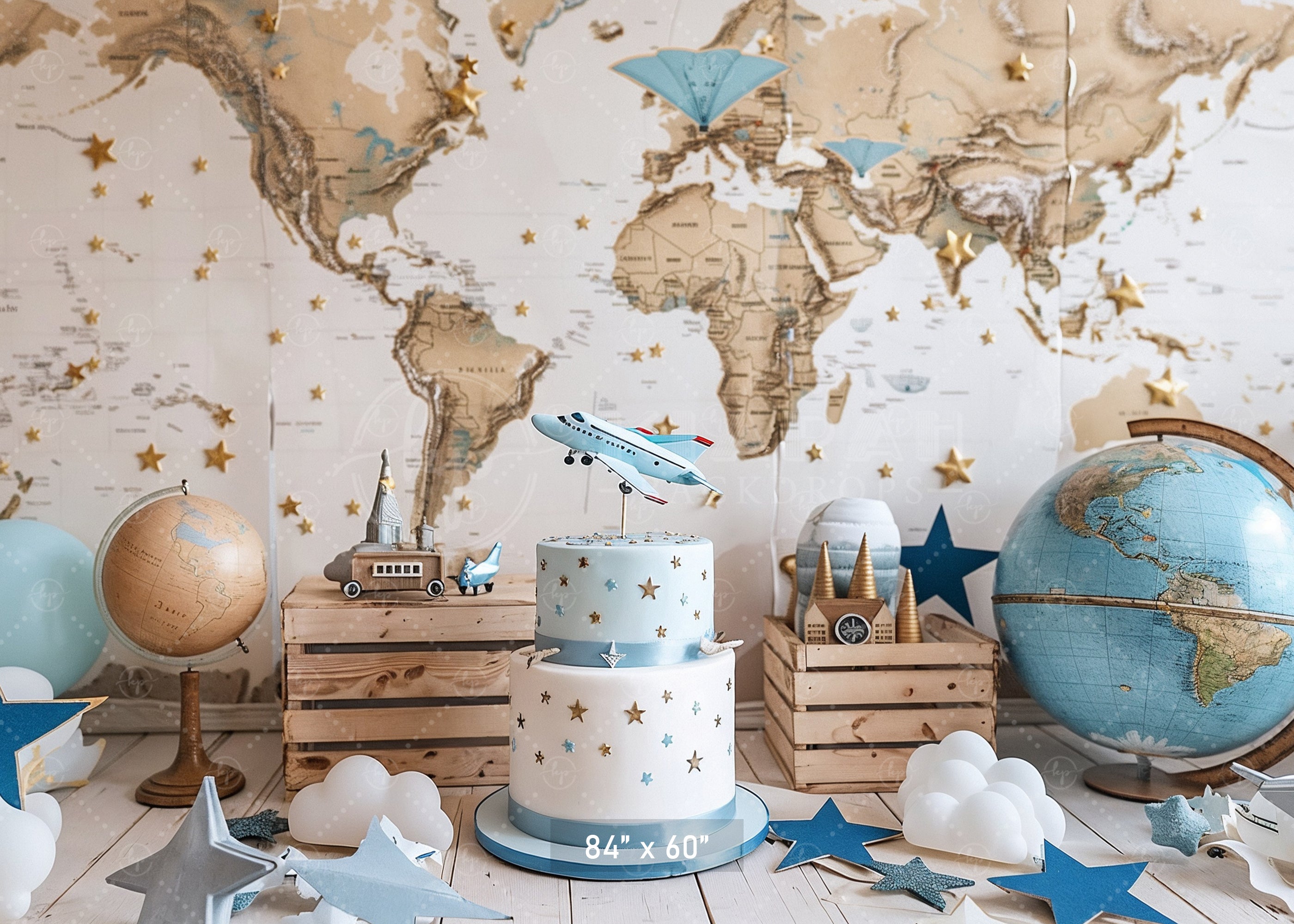 World Travel Adventure Backdrop