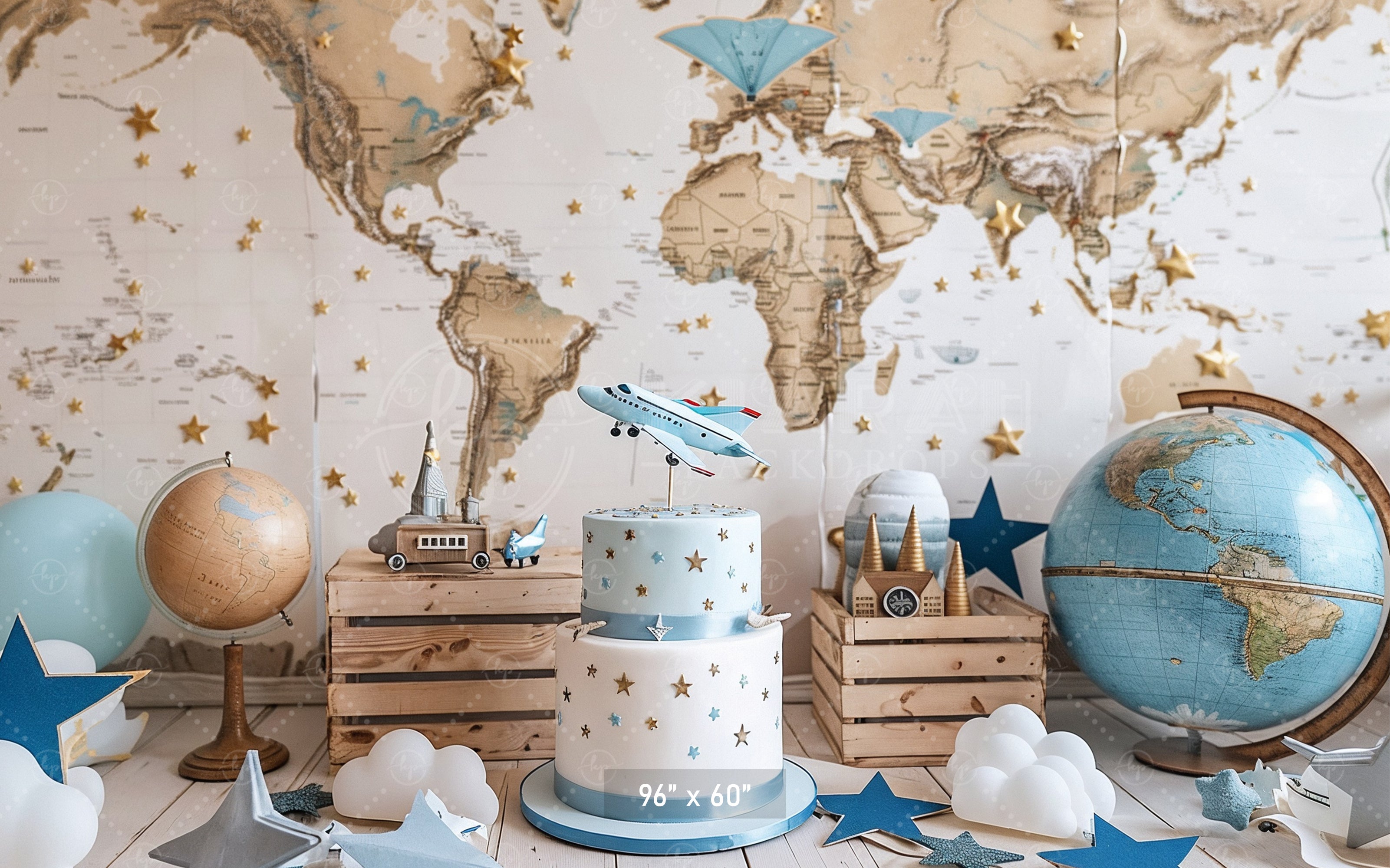 World Travel Adventure Backdrop