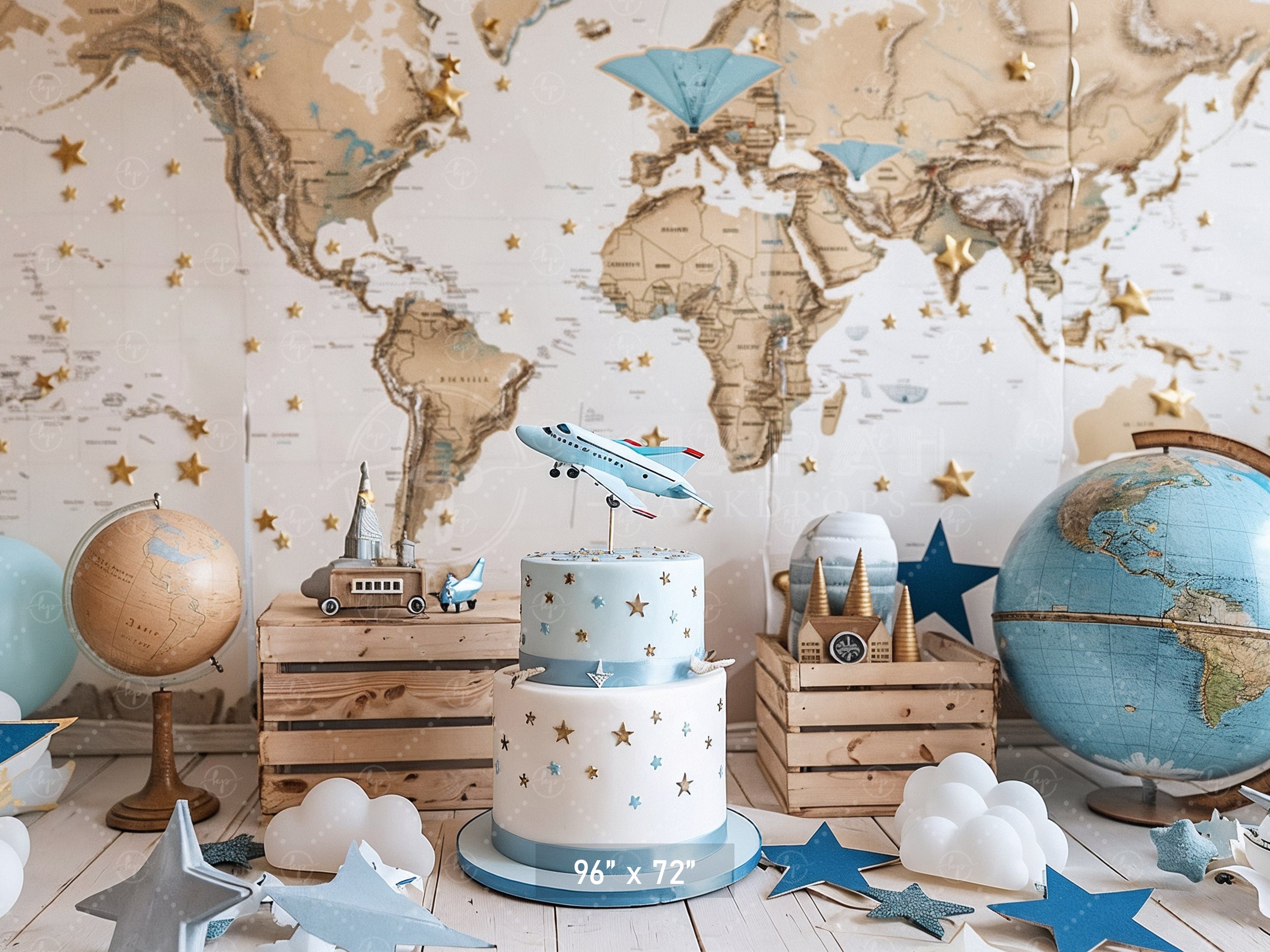 World Travel Adventure Backdrop