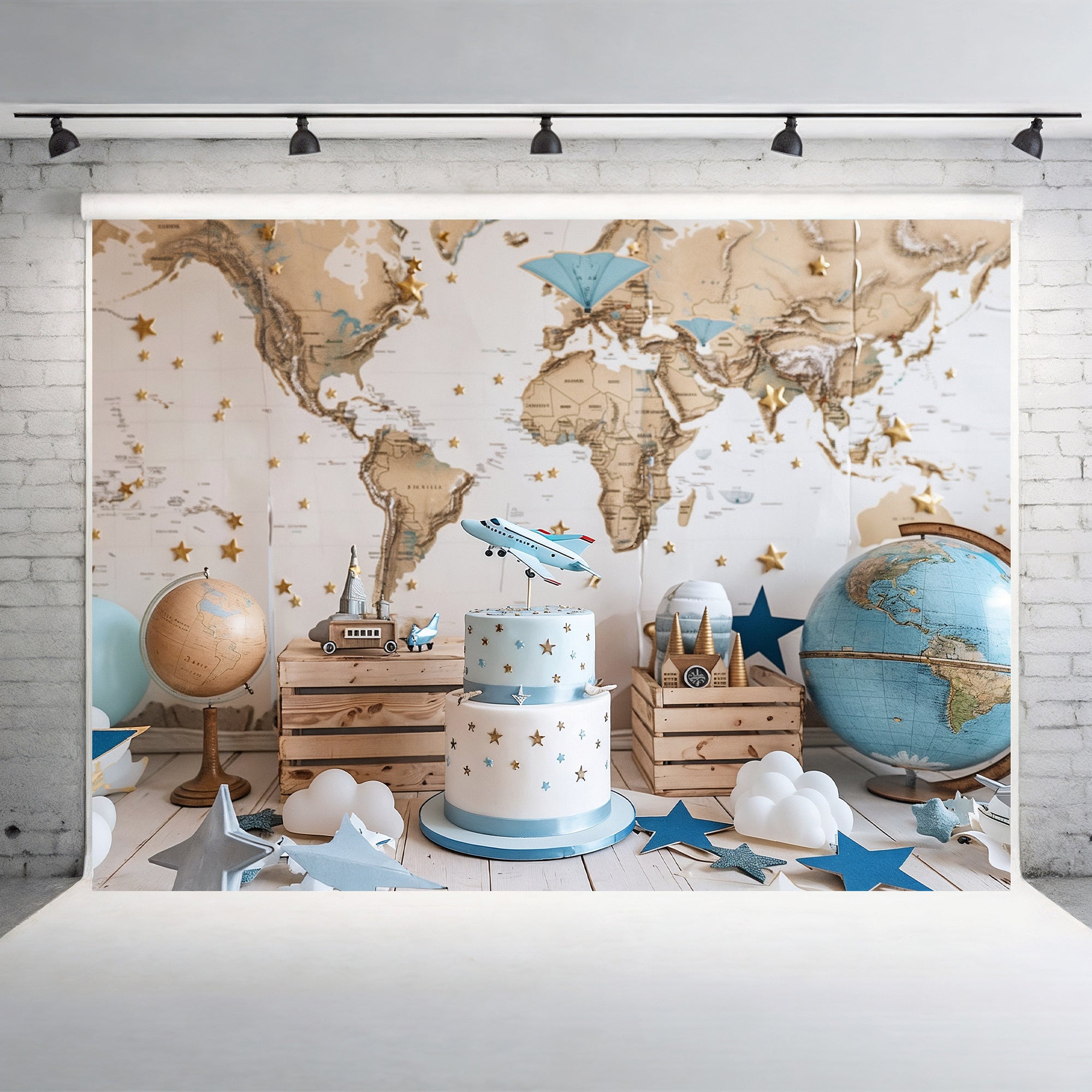 World Travel Adventure Backdrop