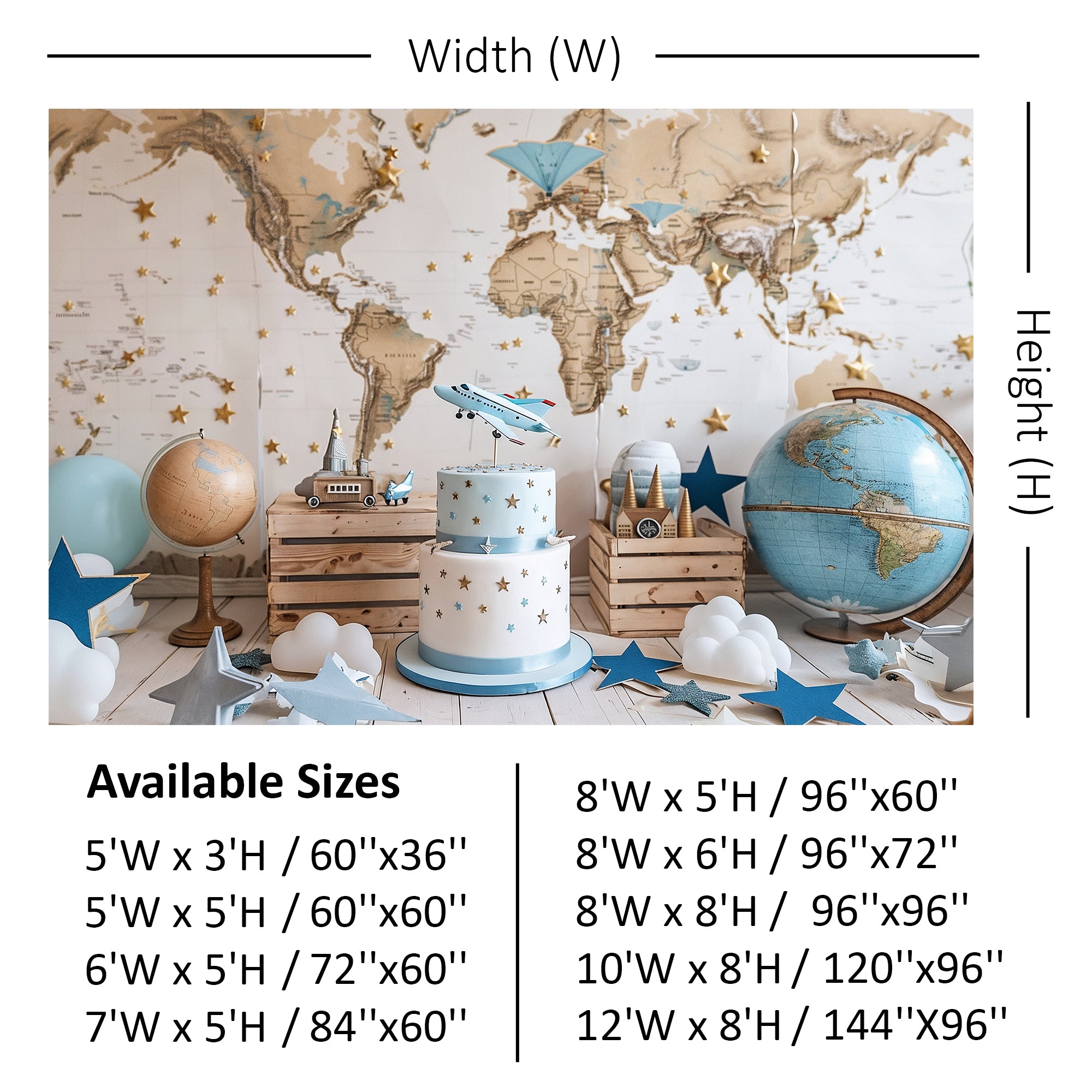 World Travel Adventure Backdrop