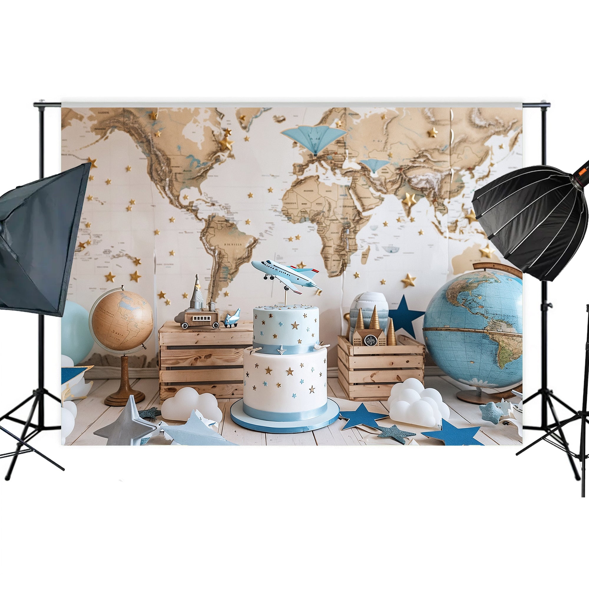 World Travel Adventure Backdrop