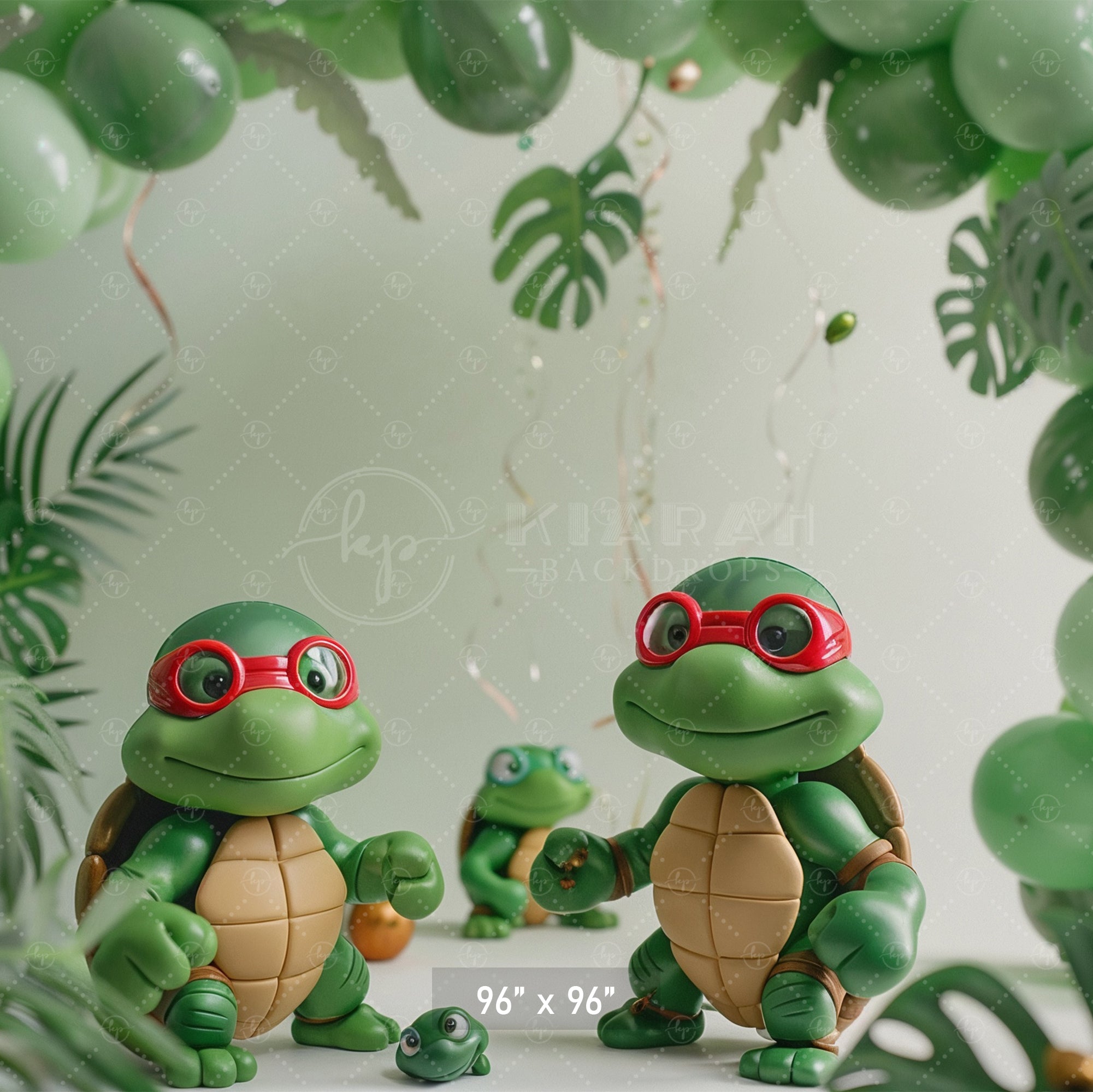 Tropical Turtle Adventure Backdrop