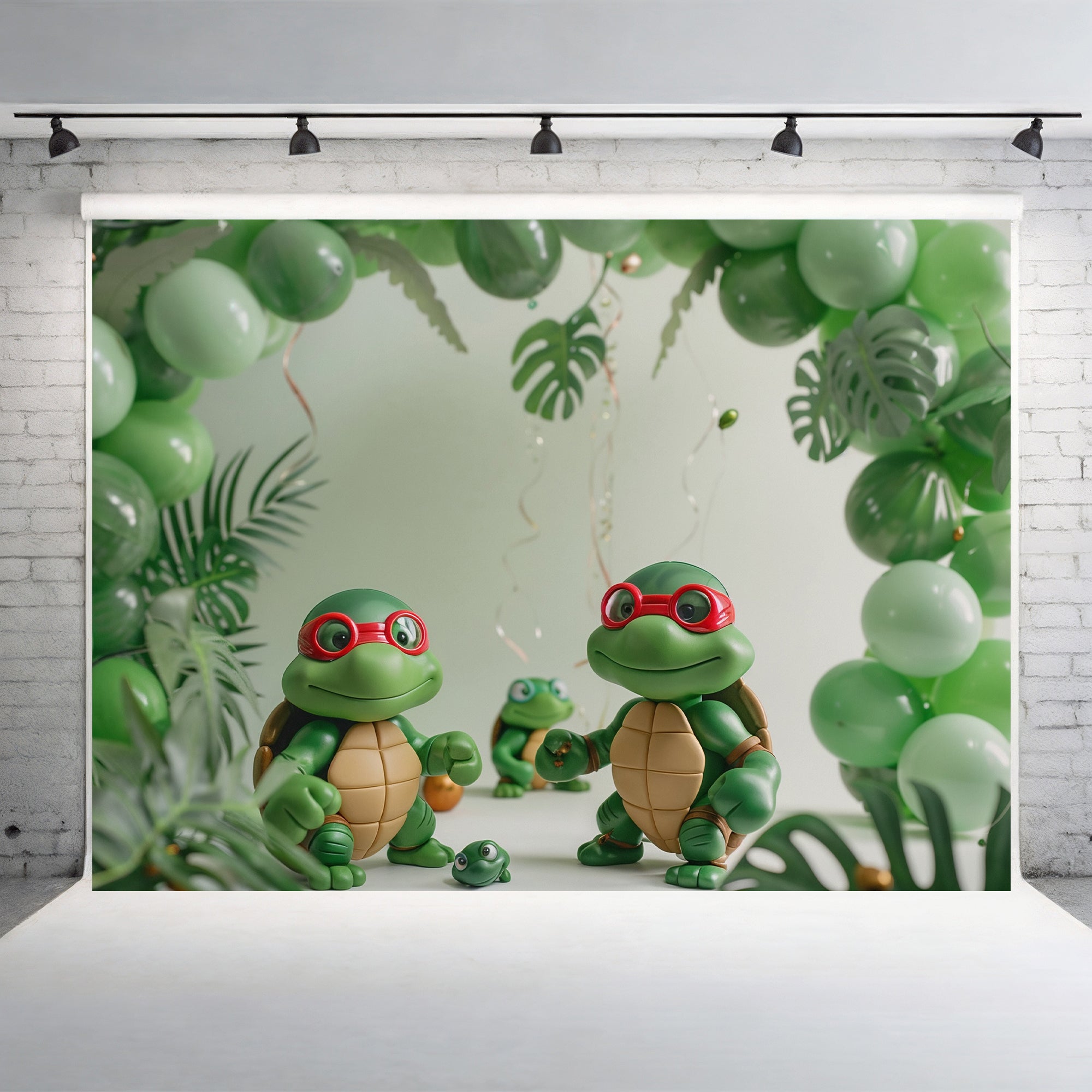 Tropical Turtle Adventure Backdrop