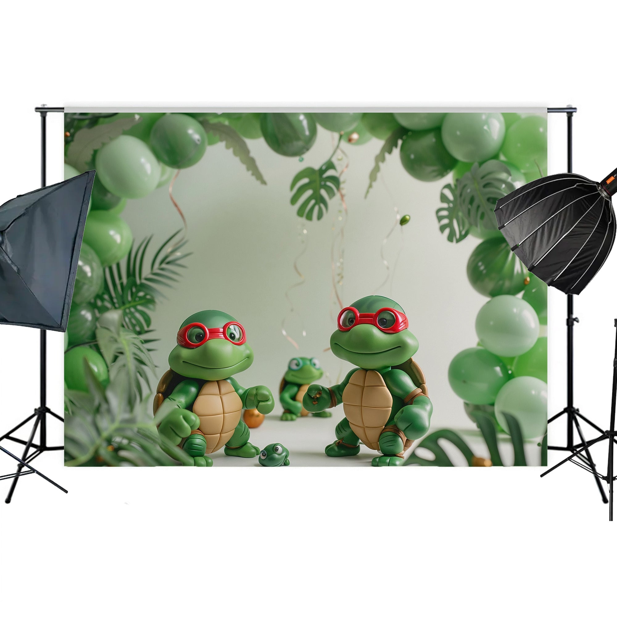 Tropical Turtle Adventure Backdrop