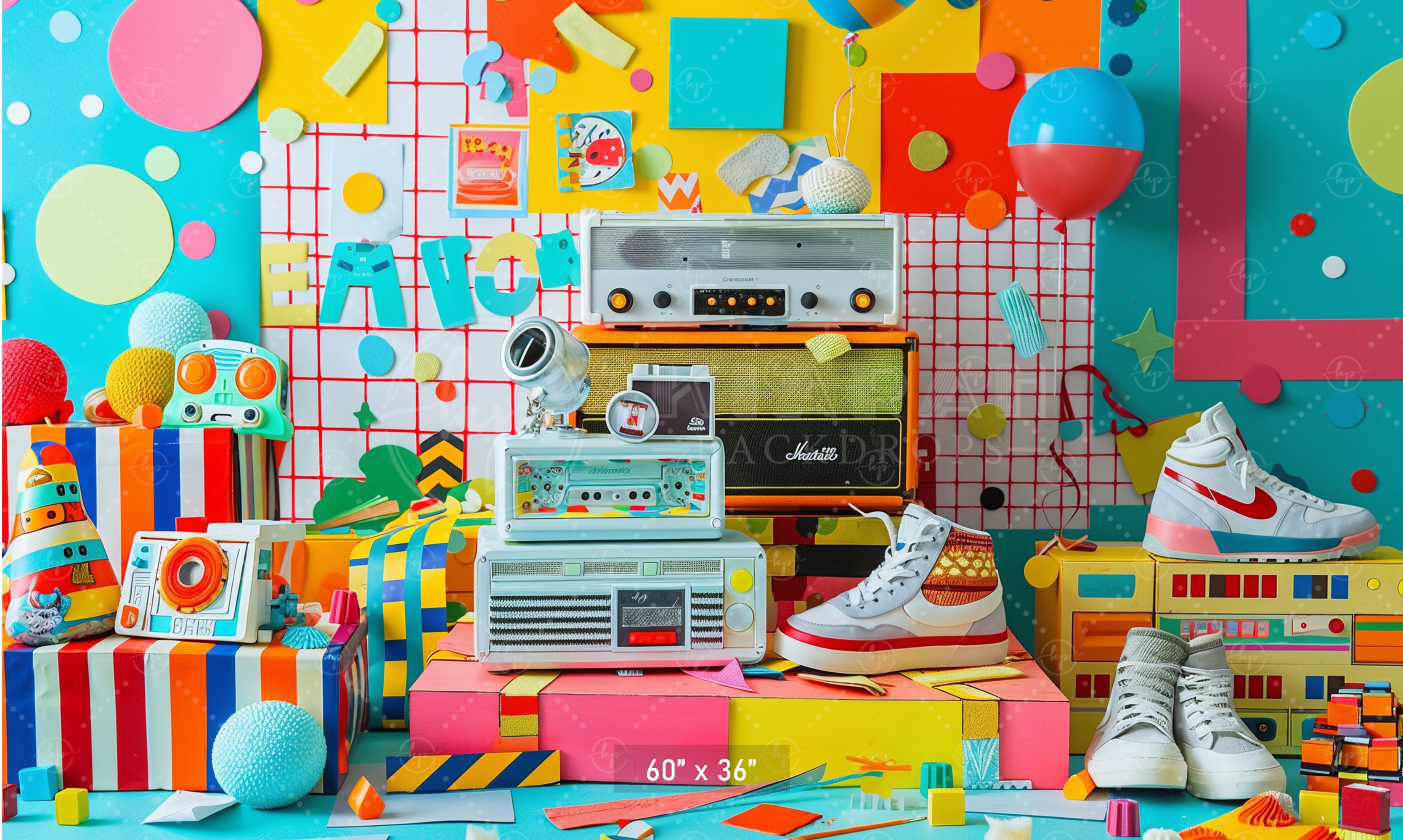 Retro Pop Vibes Backdrop