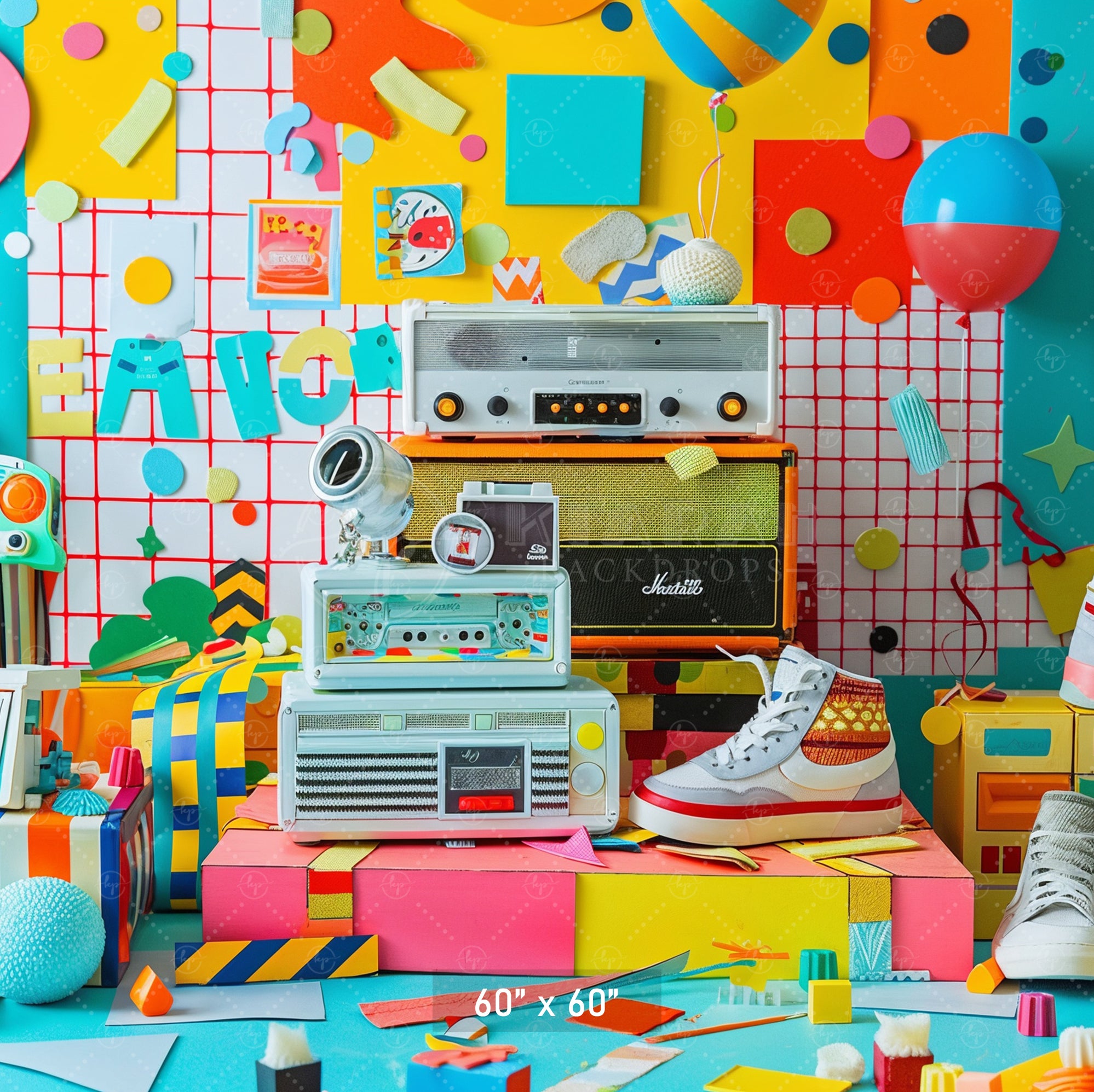 Retro Pop Vibes Backdrop