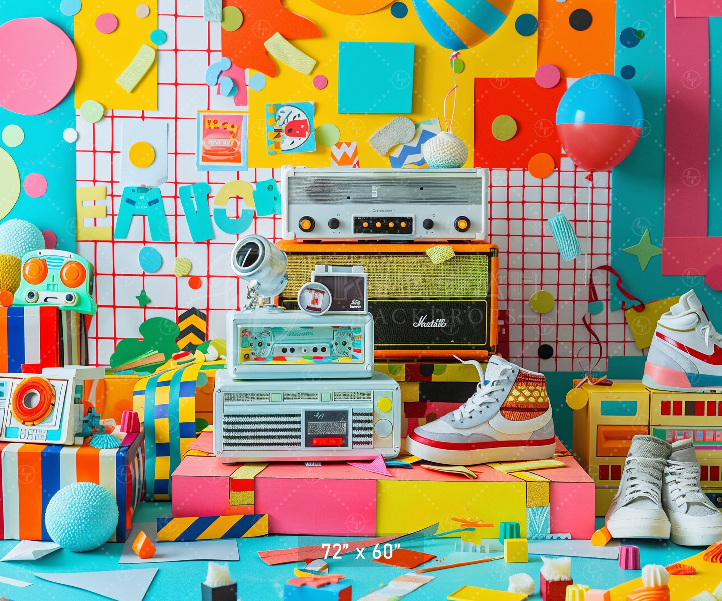 Retro Pop Vibes Backdrop