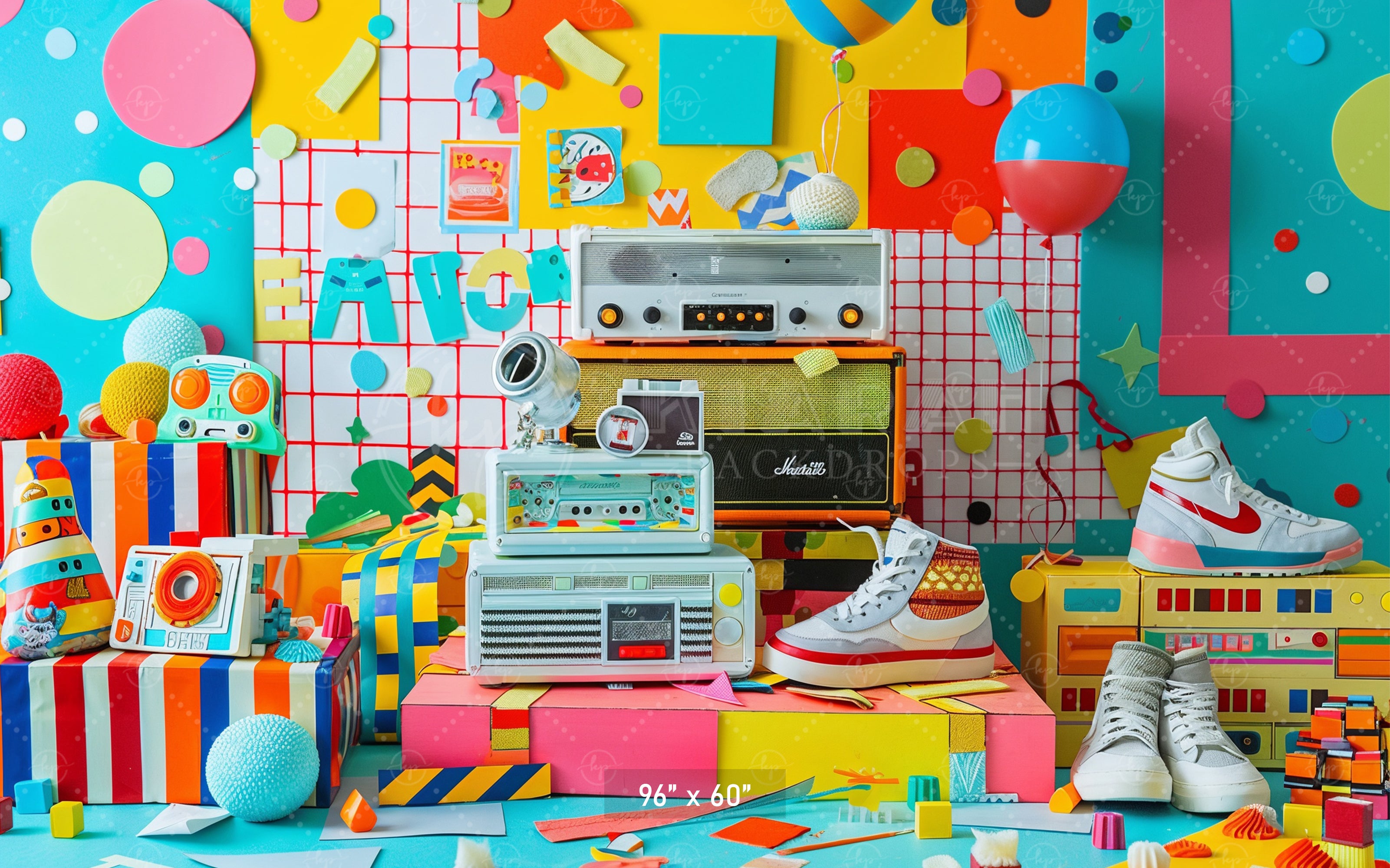 Retro Pop Vibes Backdrop