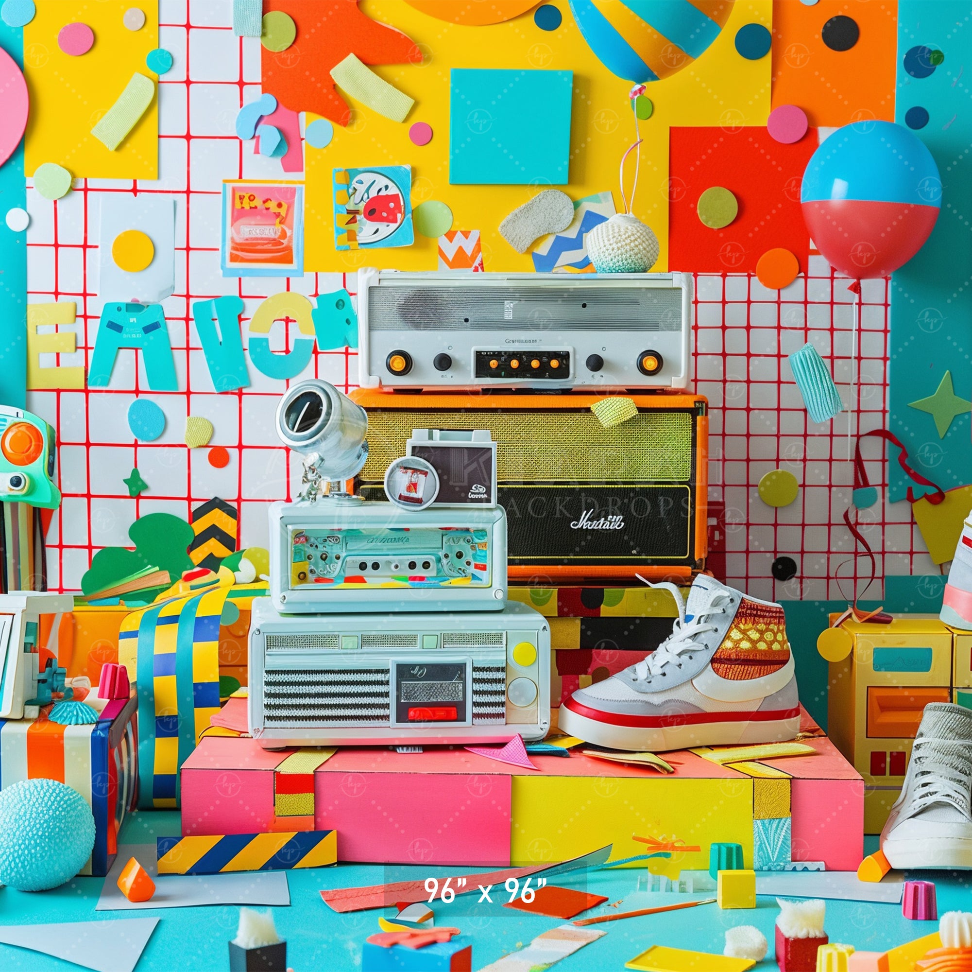 Retro Pop Vibes Backdrop