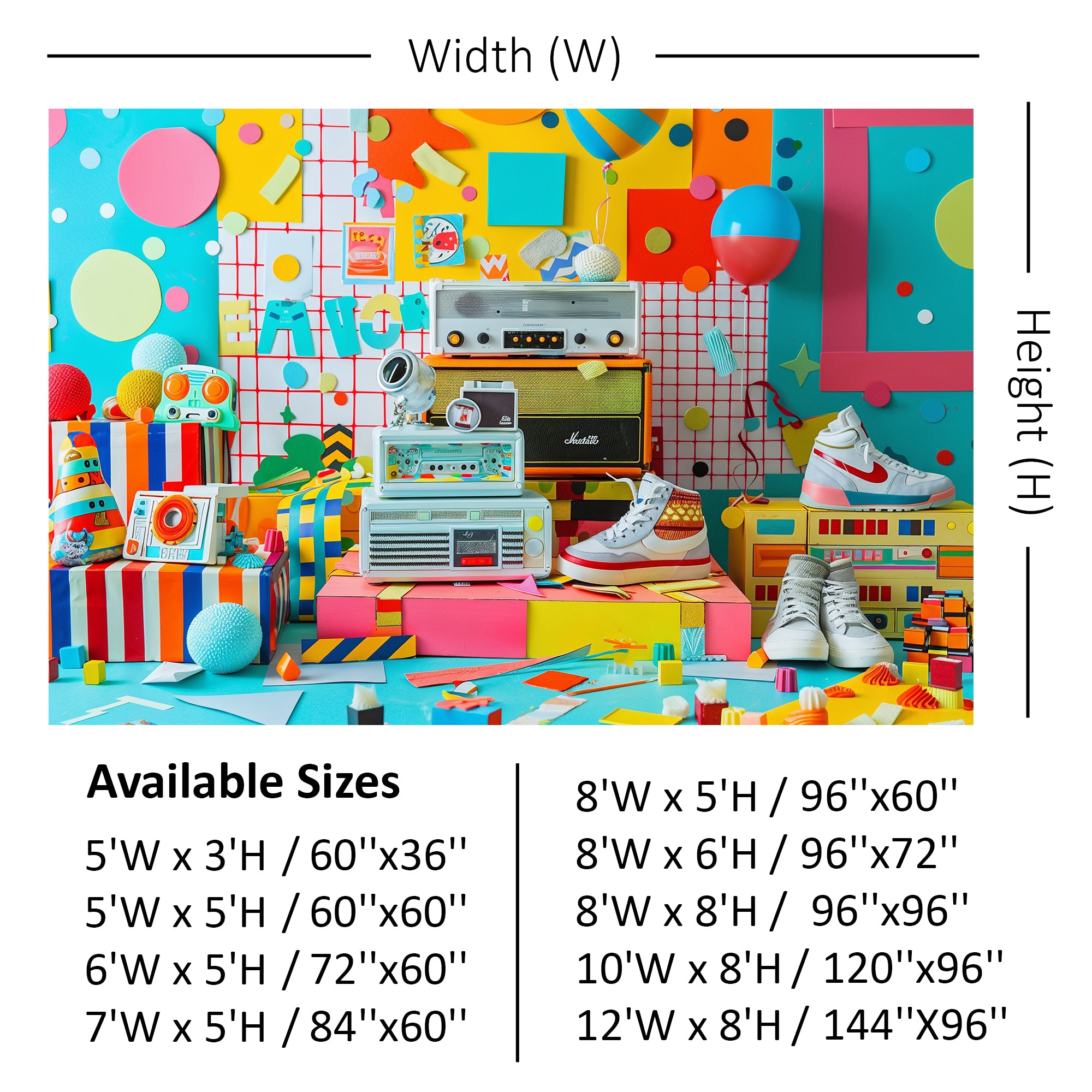 Retro Pop Vibes Backdrop