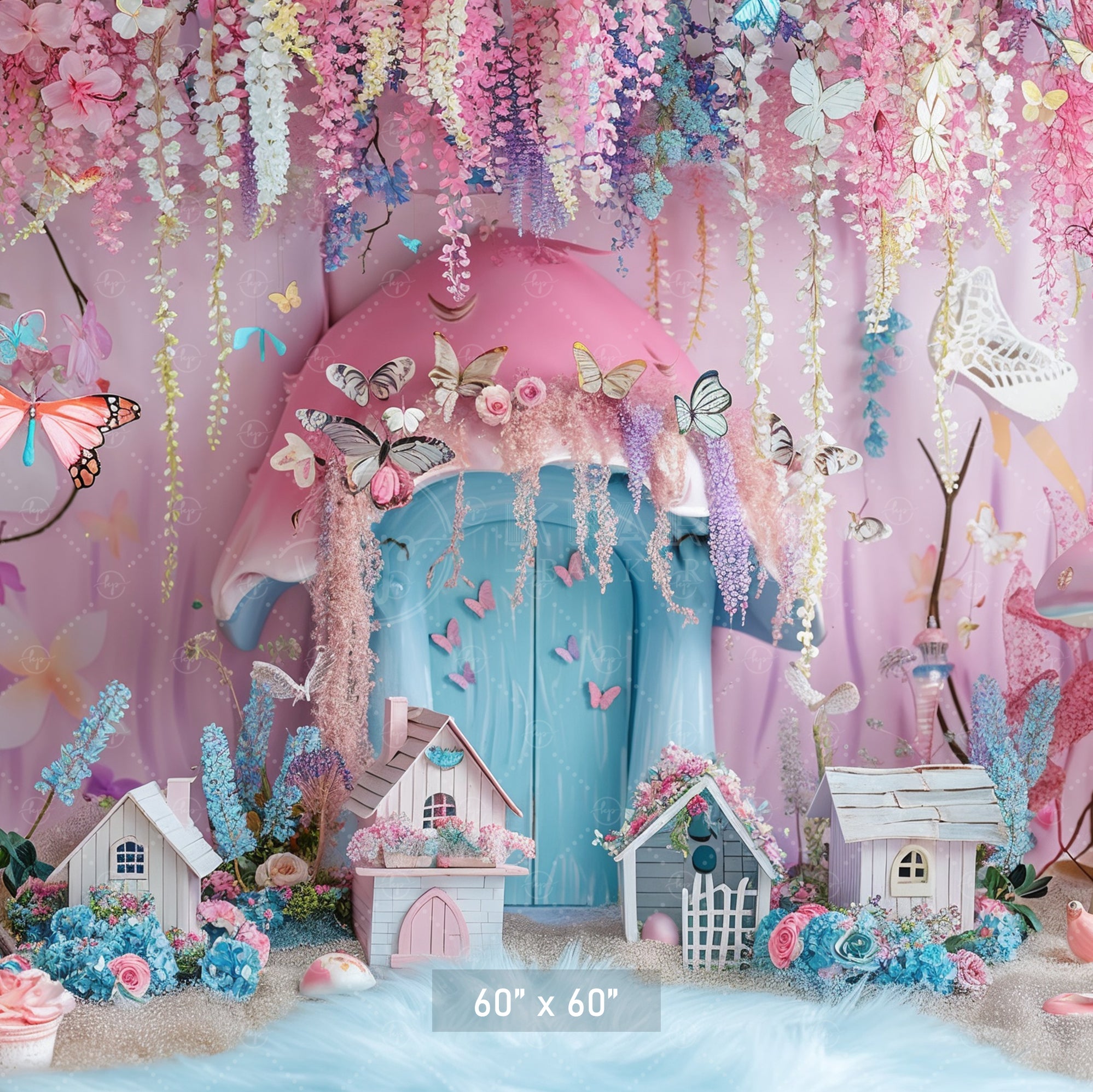 Enchanted Fairyland with Butterflies Backdrop