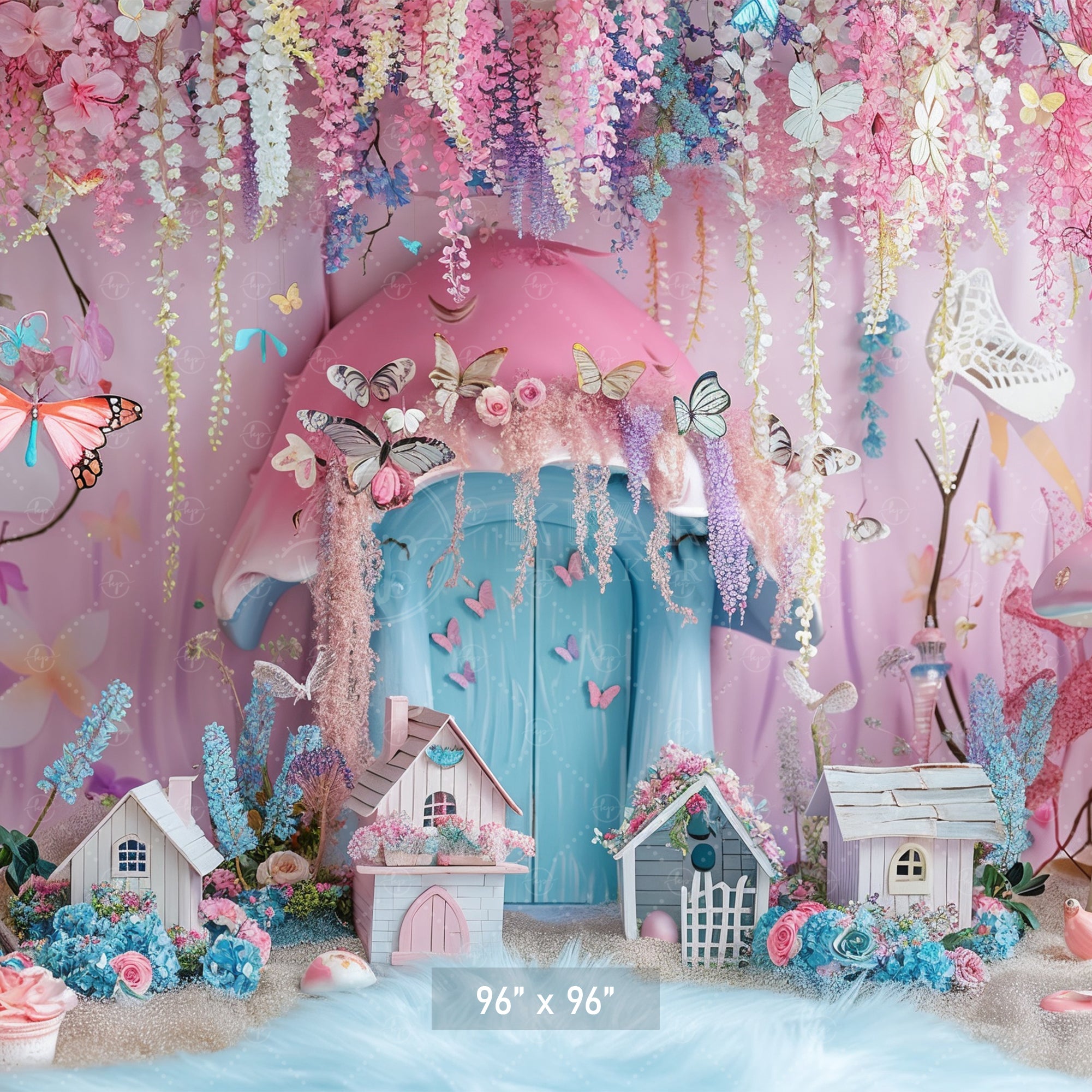 Enchanted Fairyland with Butterflies Backdrop