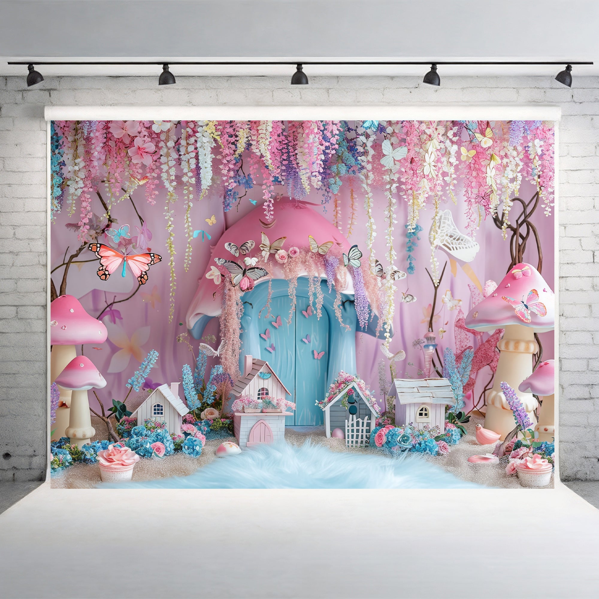 Enchanted Fairyland with Butterflies Backdrop