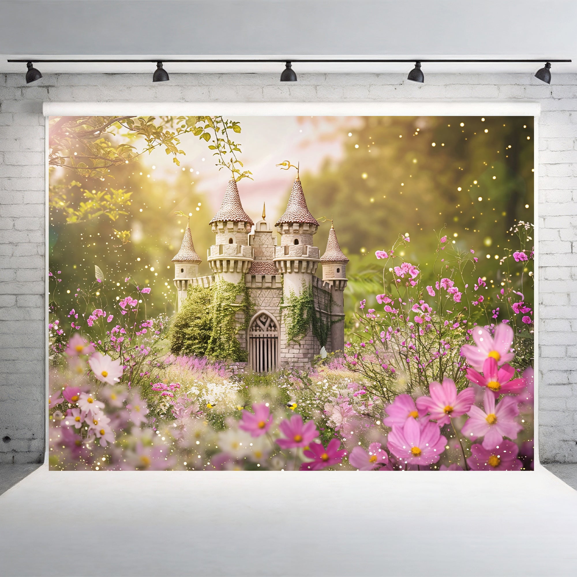 Enchanted Castle Garden Backdrop