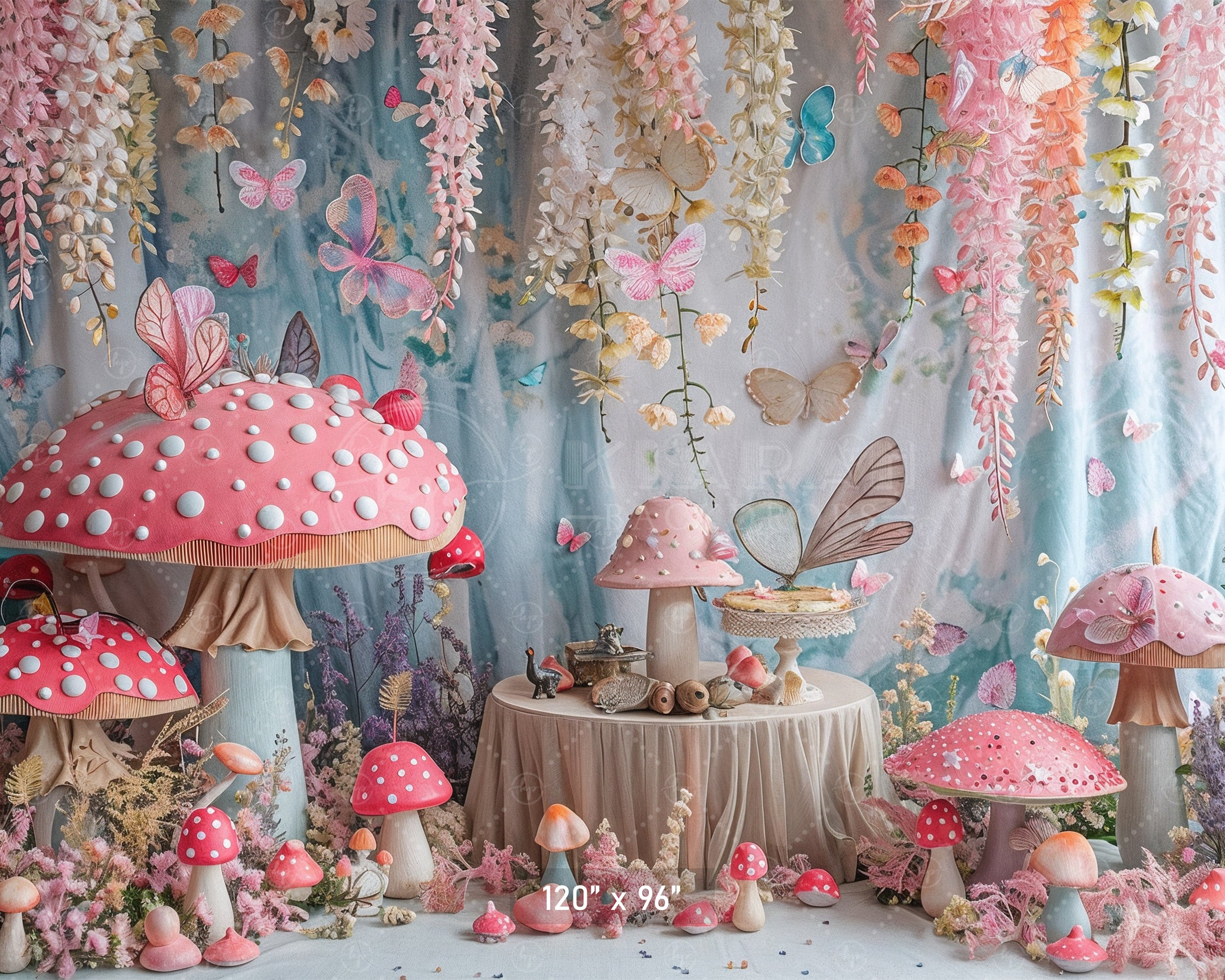 Whimsical Fairy Garden Backdrop