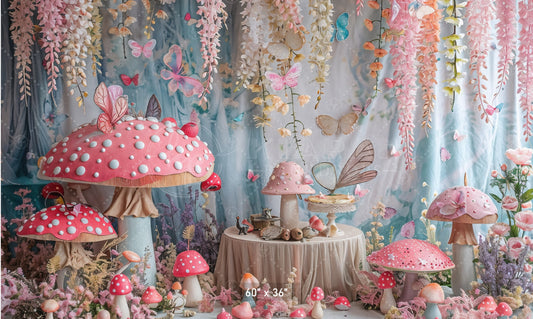 Whimsical Fairy Garden Backdrop