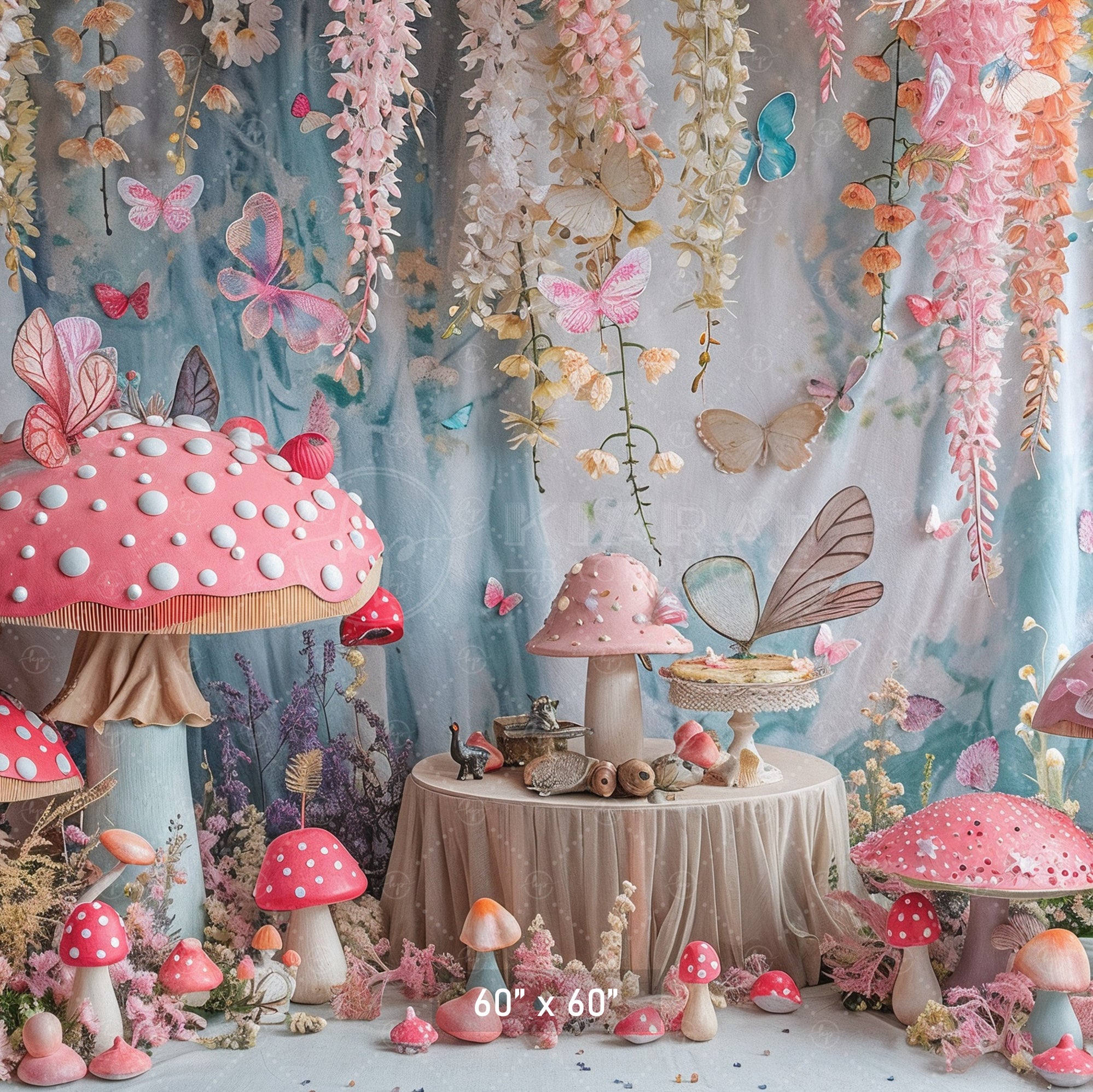 Whimsical Fairy Garden Backdrop