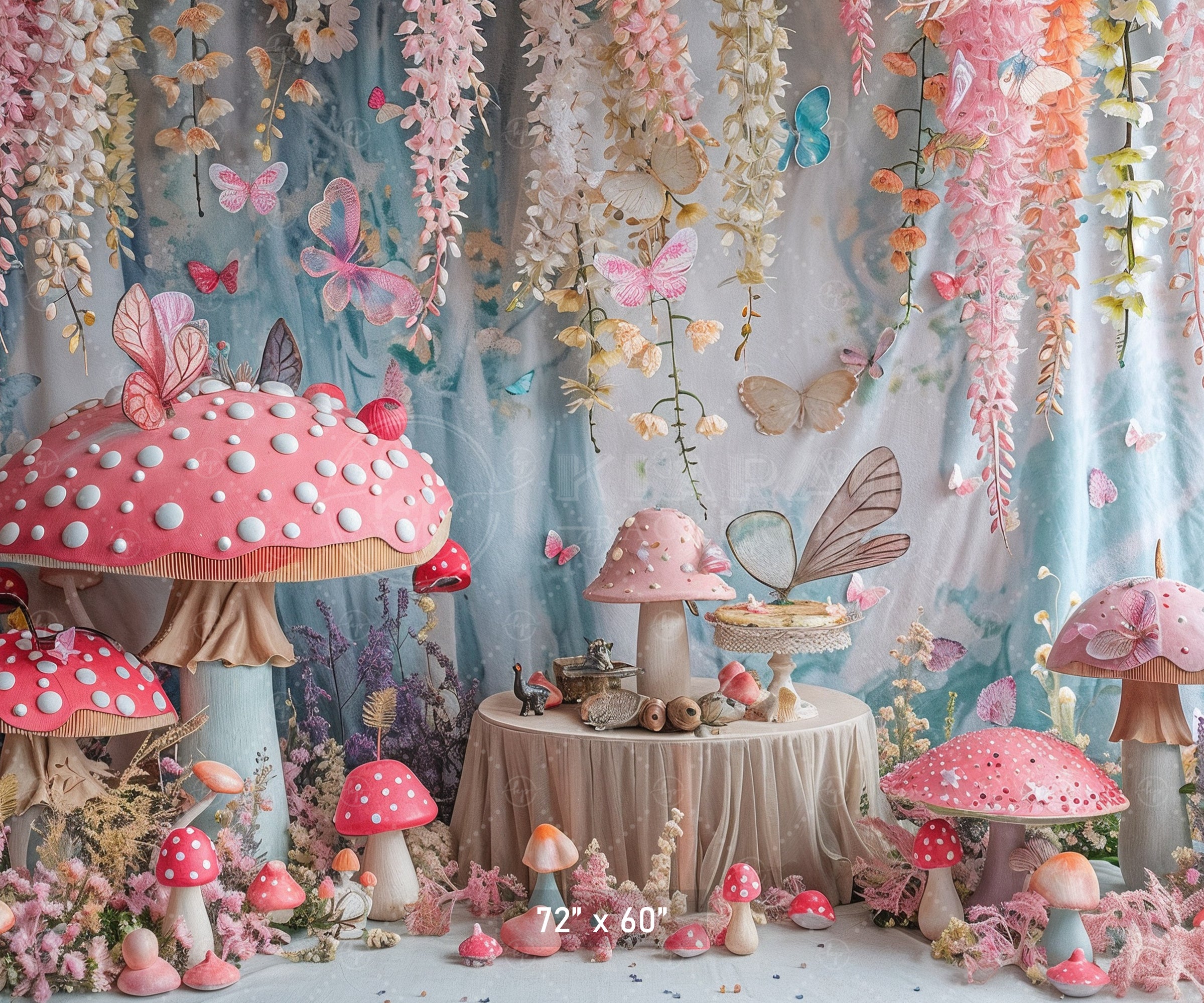 Whimsical Fairy Garden Backdrop
