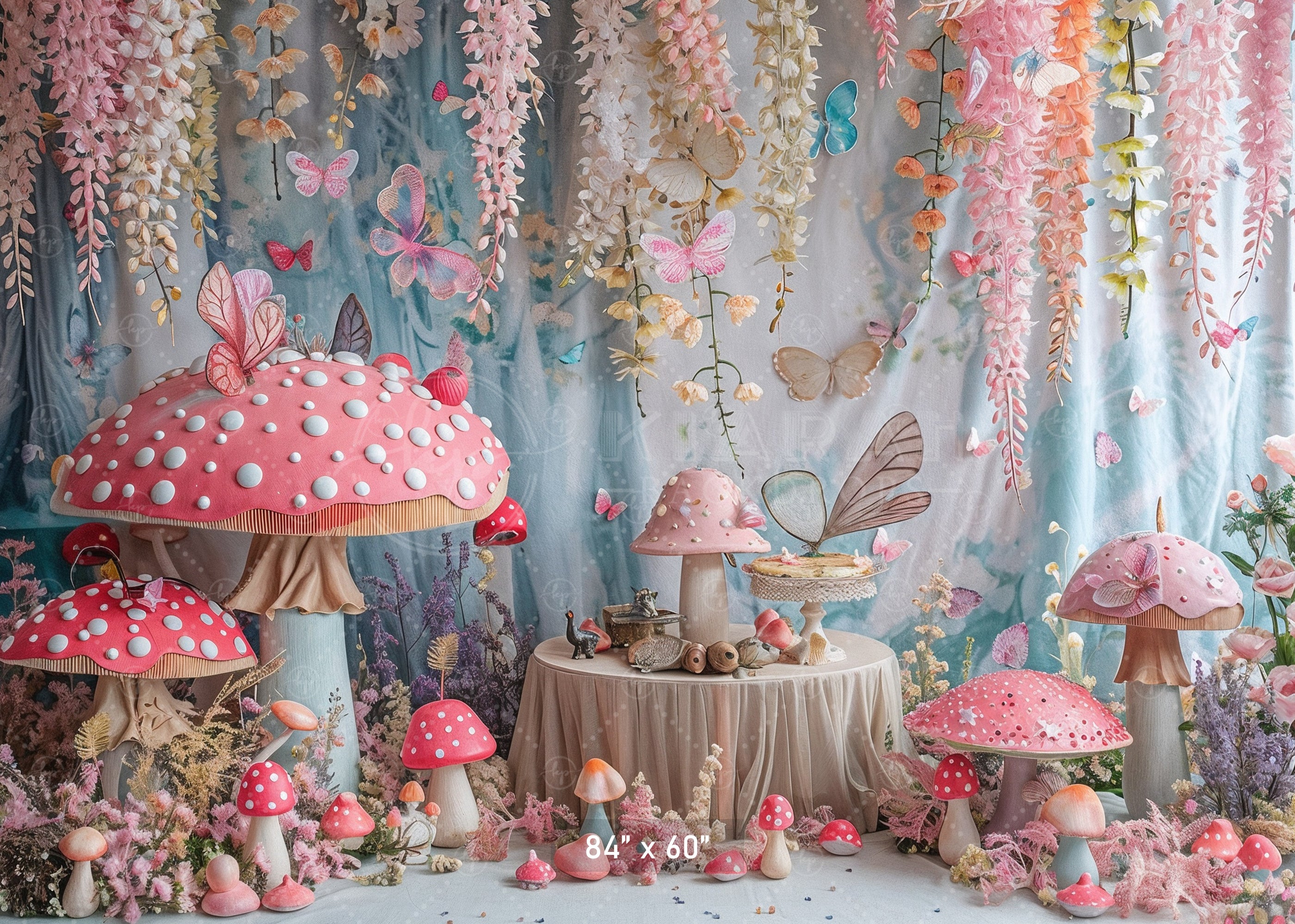 Whimsical Fairy Garden Backdrop