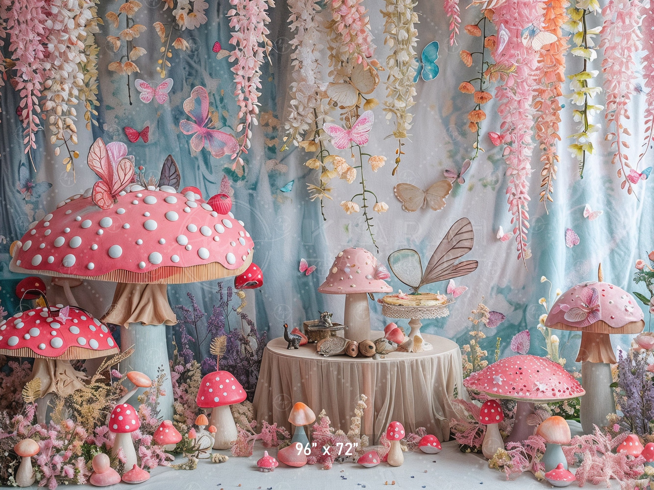 Whimsical Fairy Garden Backdrop