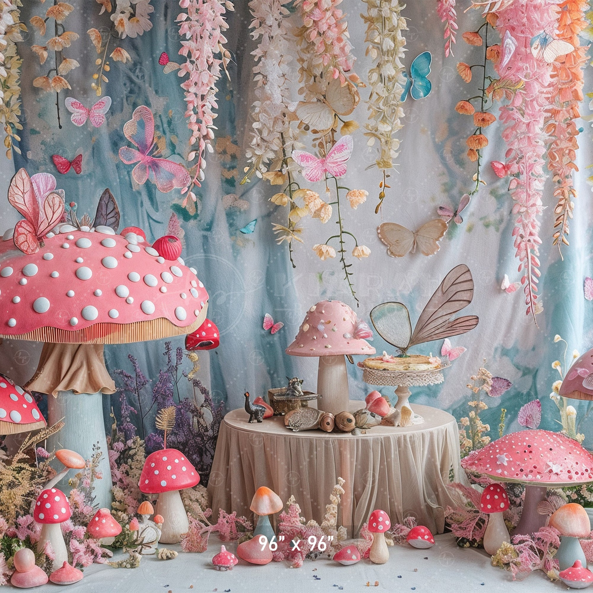 Whimsical Fairy Garden Backdrop